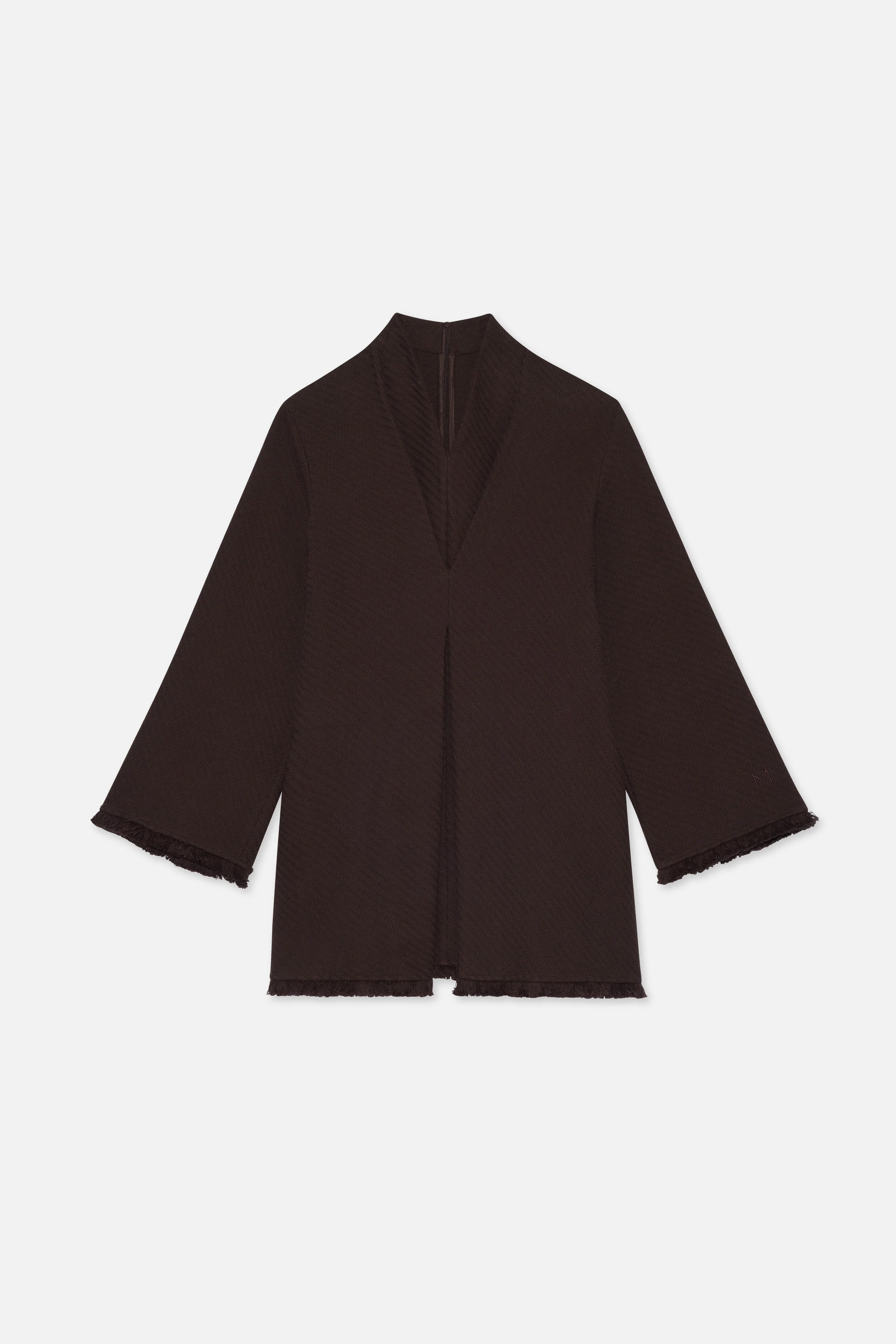 Fringe Trim Tunic Top | Dark Chocolate - Image 5