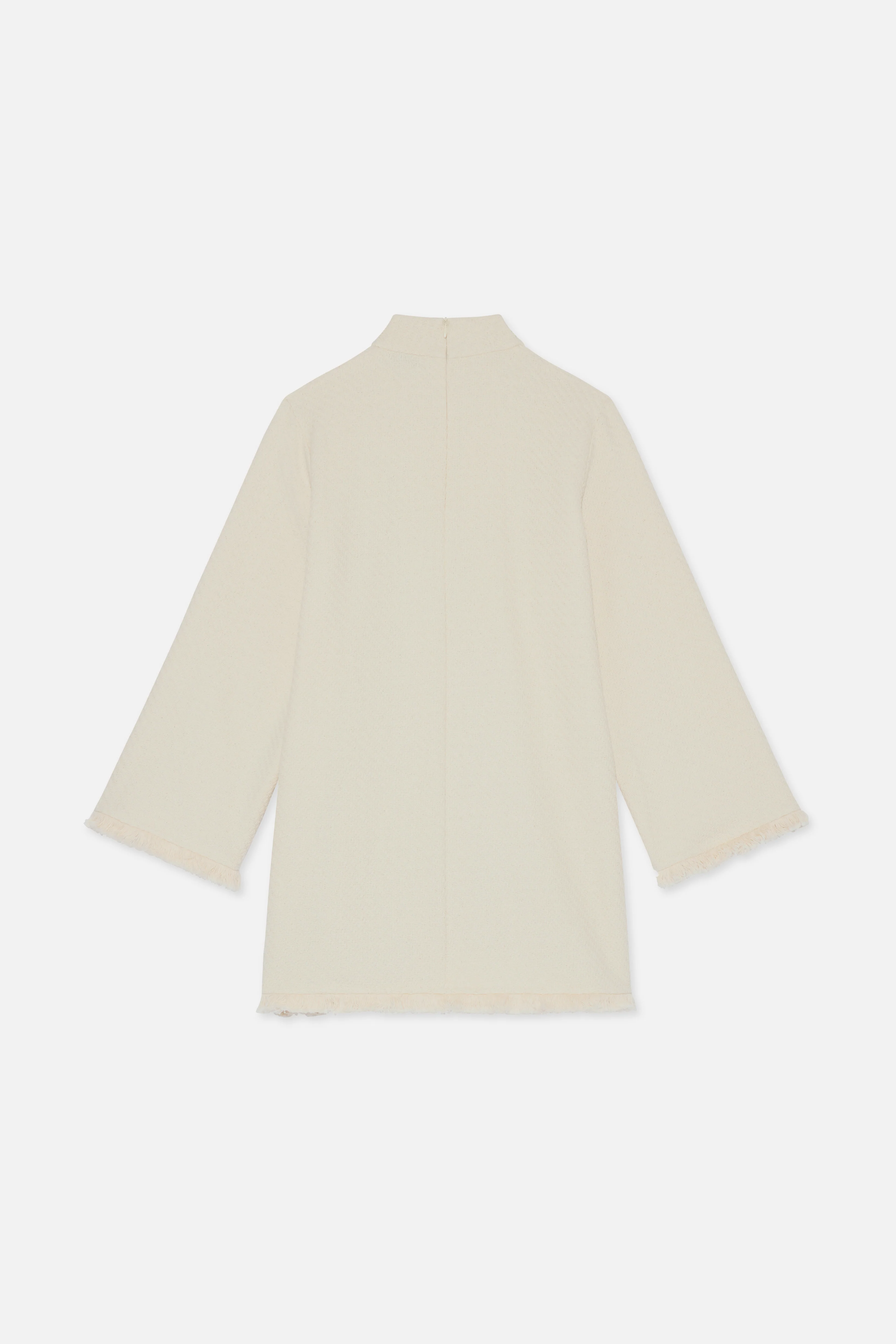 Fringe Trim Tunic Top | Off White - Image 6