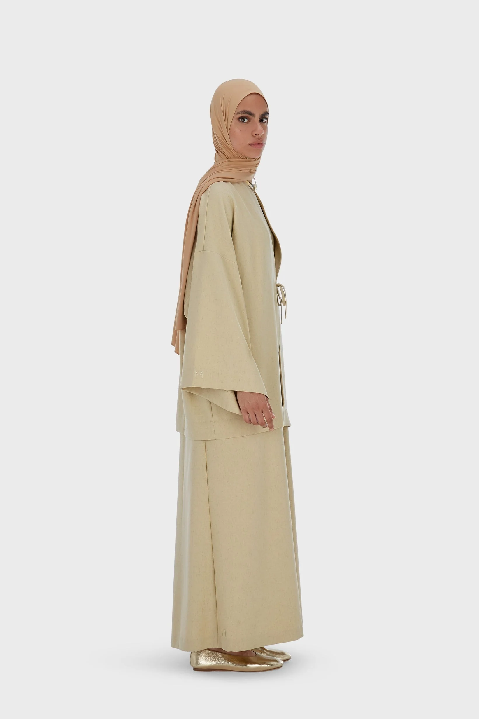Front Tie Top | Warm Khaki - Image 2