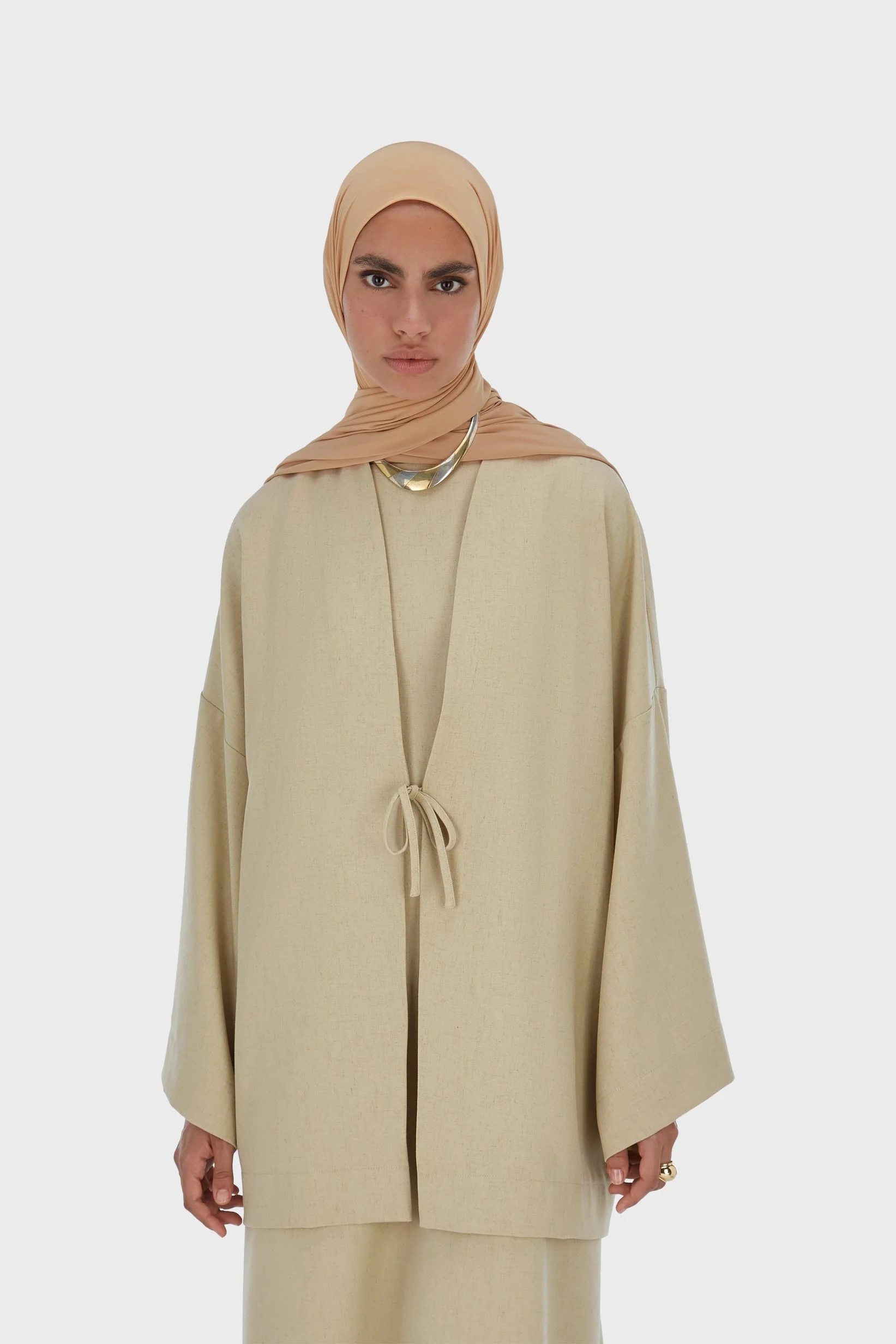 Front Tie Top | Warm Khaki - Image 3