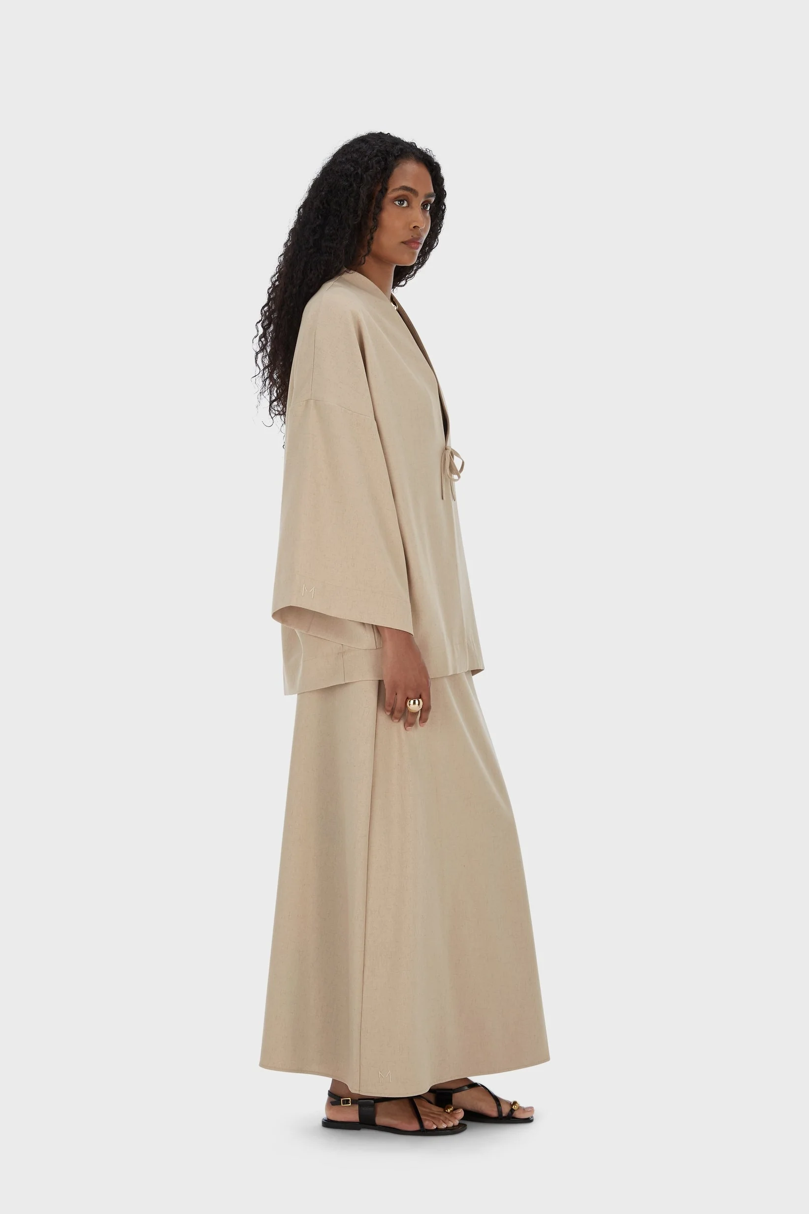 Front Tie Top | White Pepper - Image 2