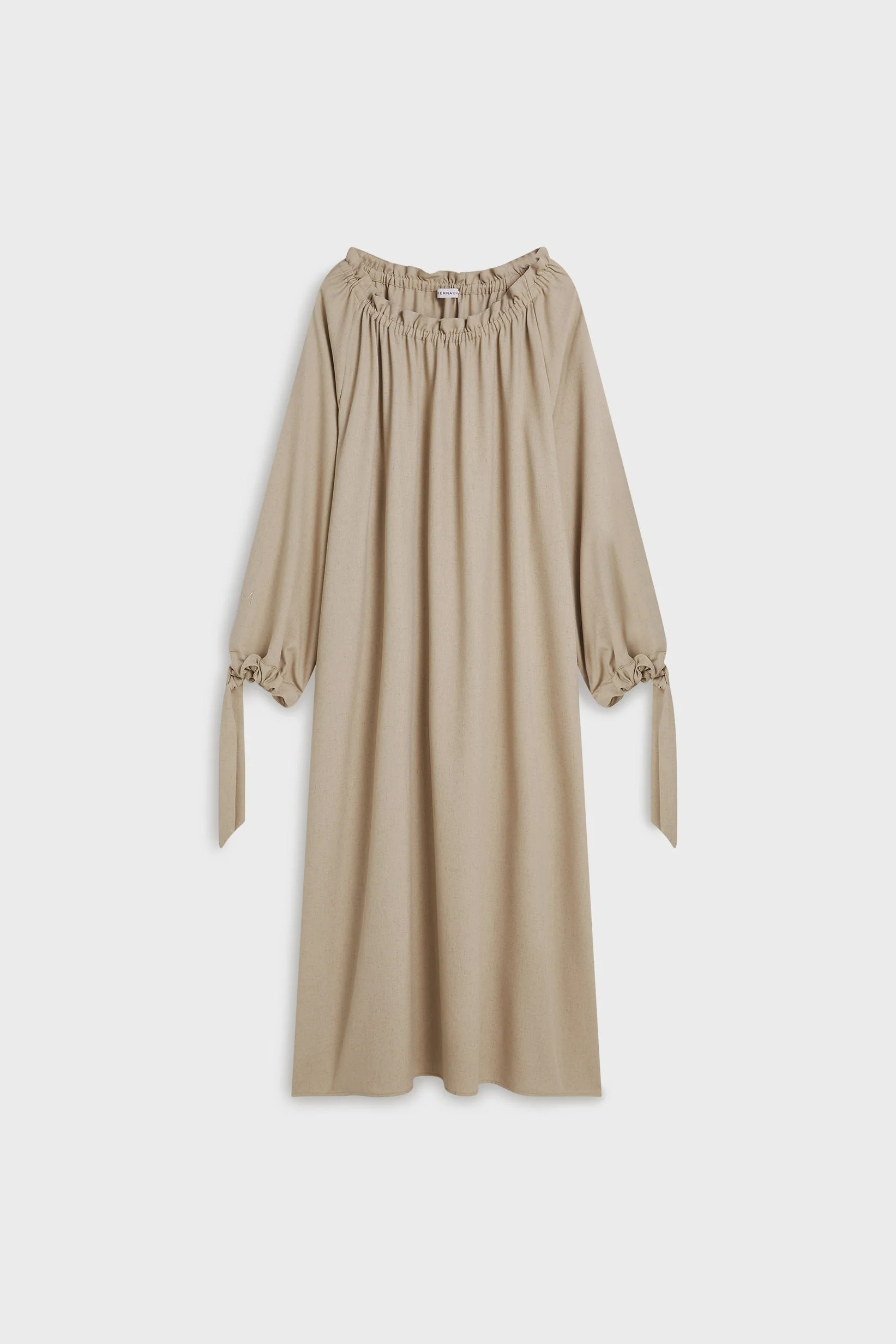 Gathered Neck Dress | White Pepper - Image 4