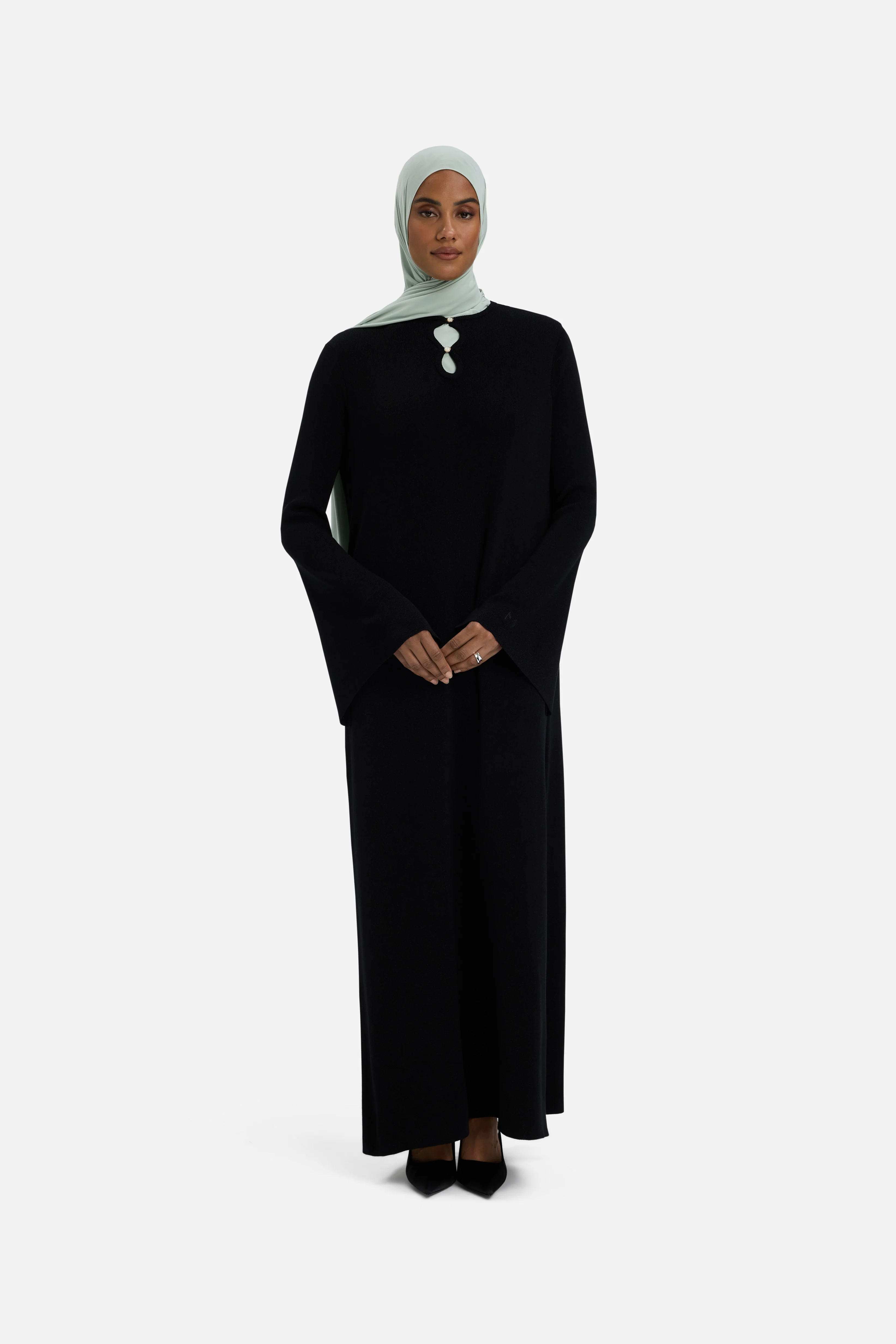 Gilded Knit Dress | Black