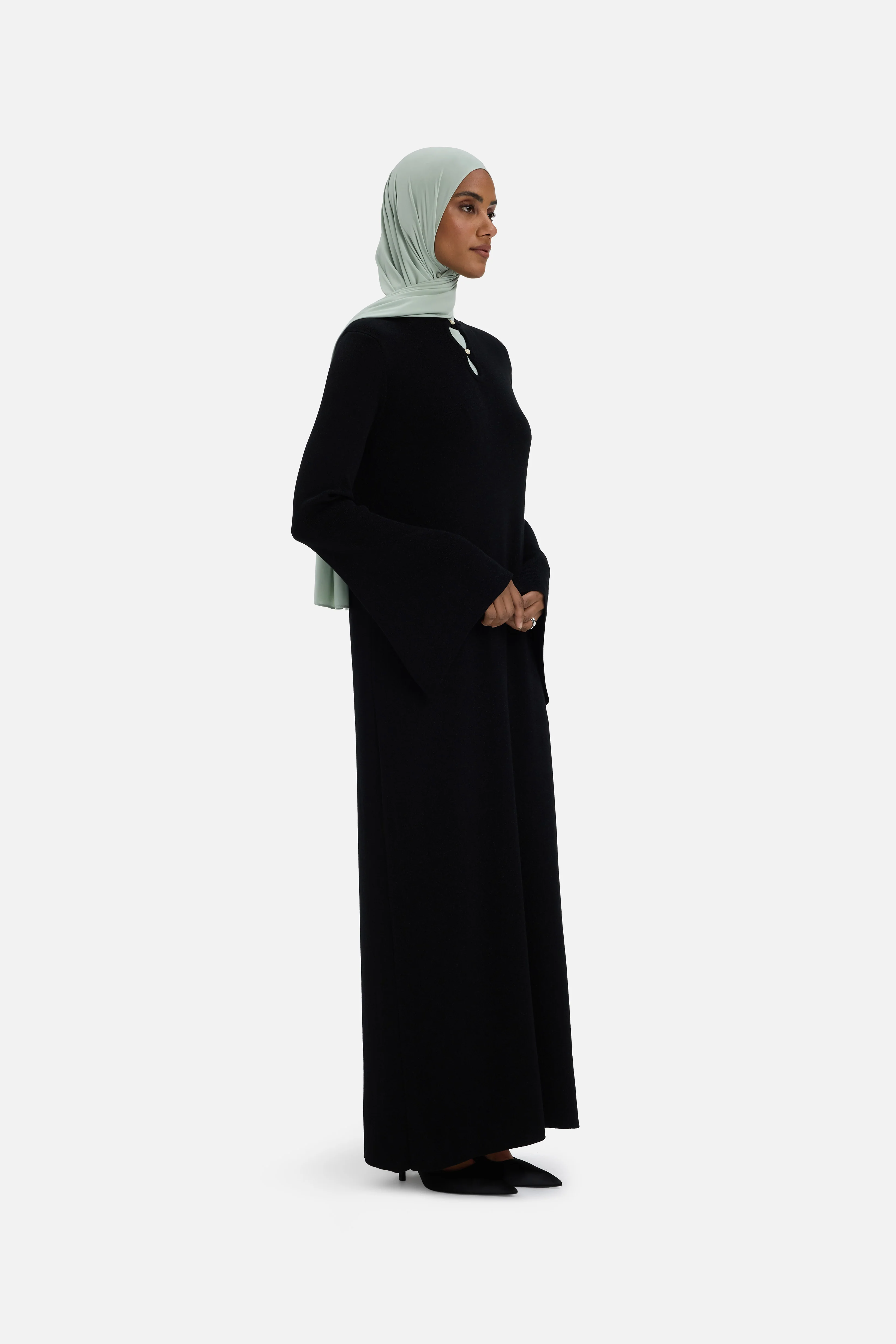 Gilded Knit Dress | Black - Image 2