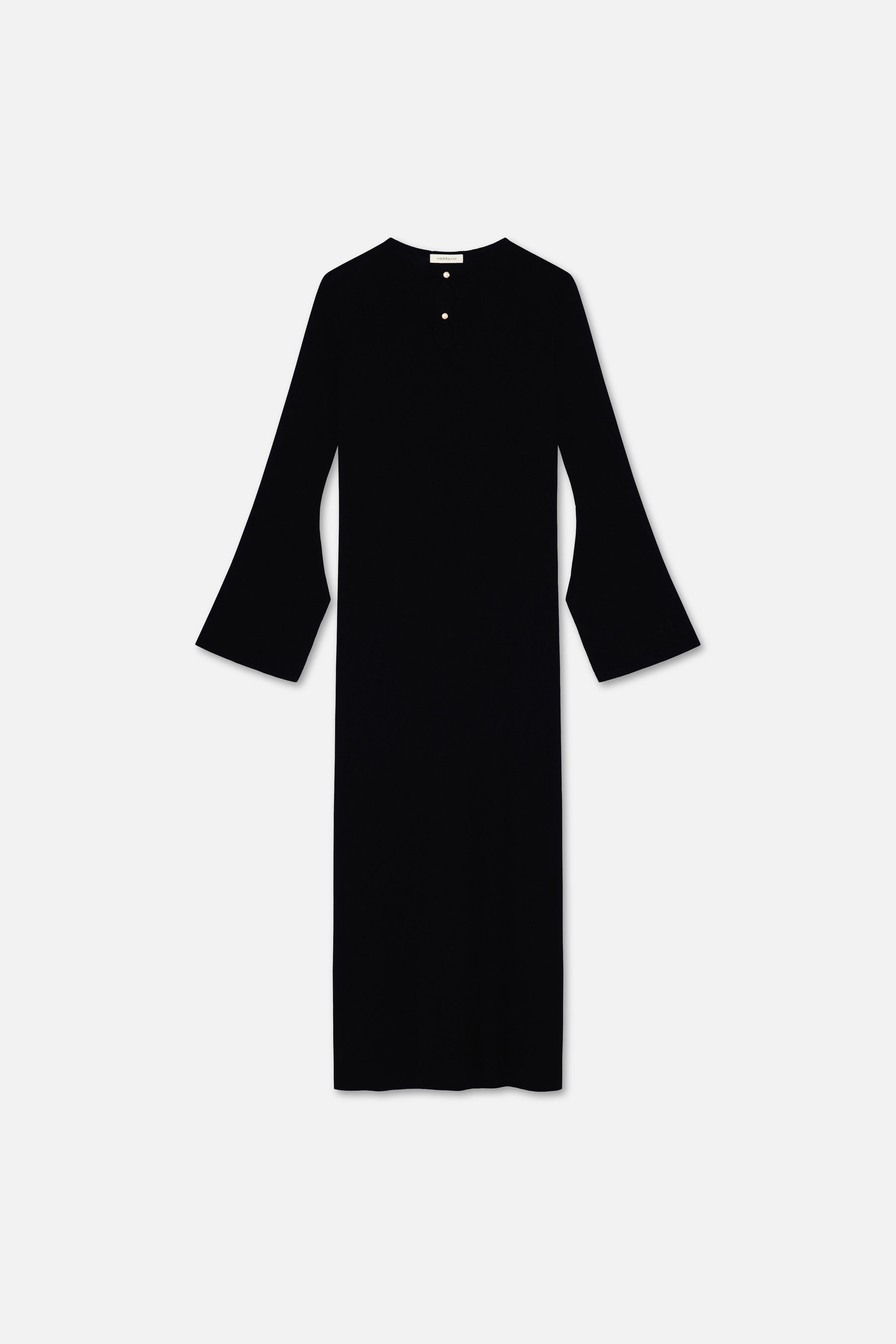 Gilded Knit Dress | Black - Image 4