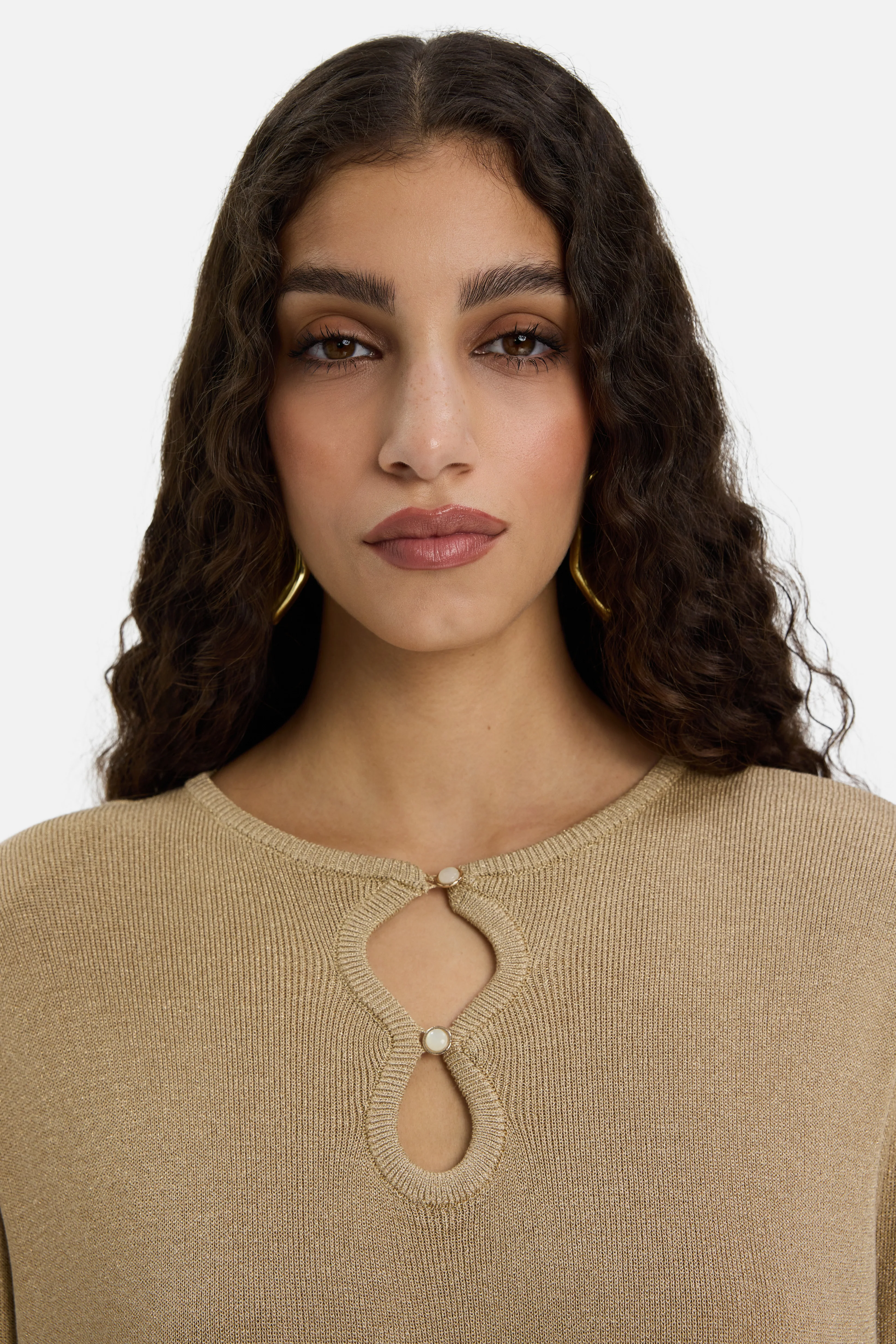 Gilded Knit Dress | Light Gold - Image 5