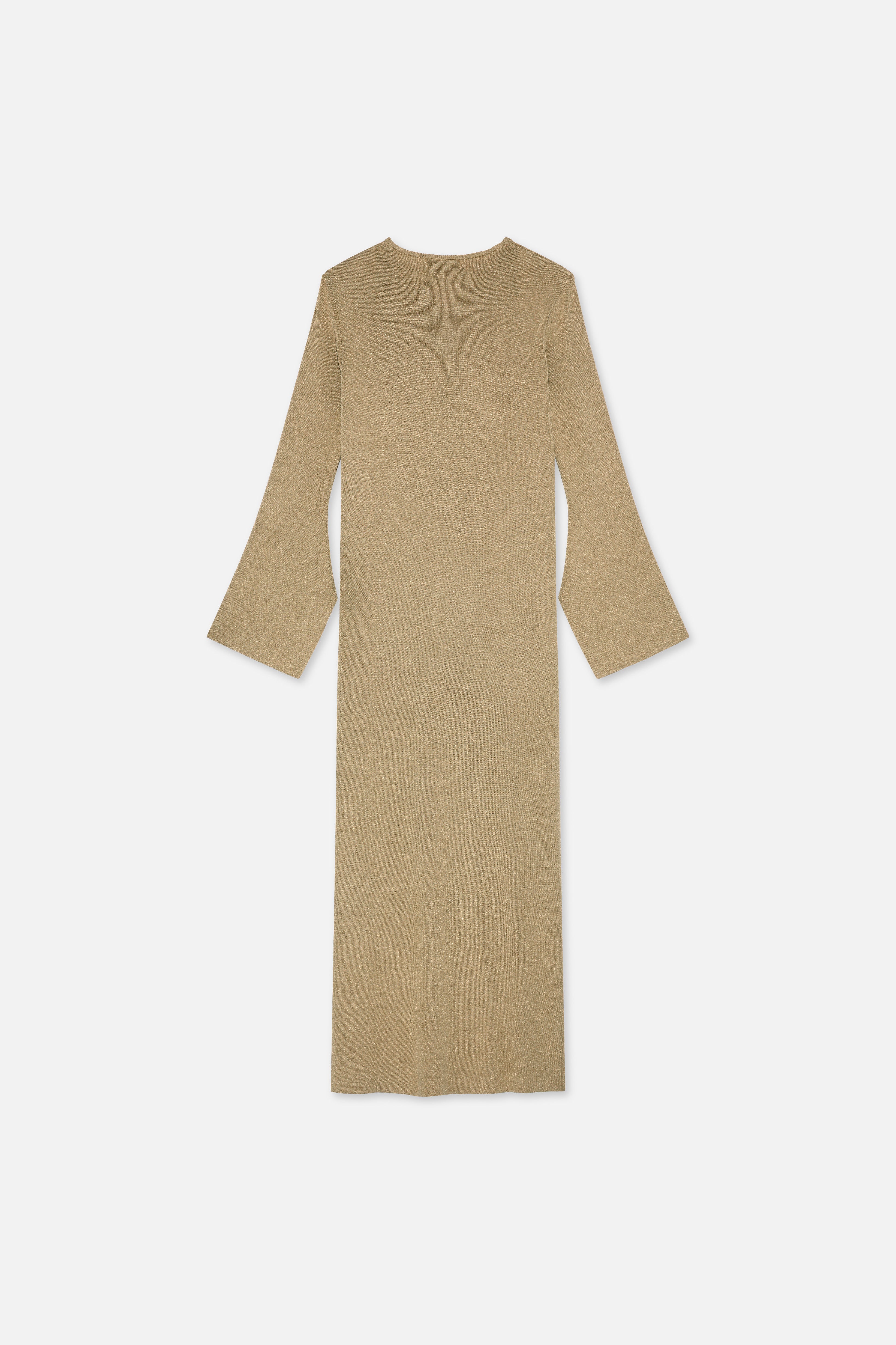 Gilded Knit Dress | Light Gold - Image 7