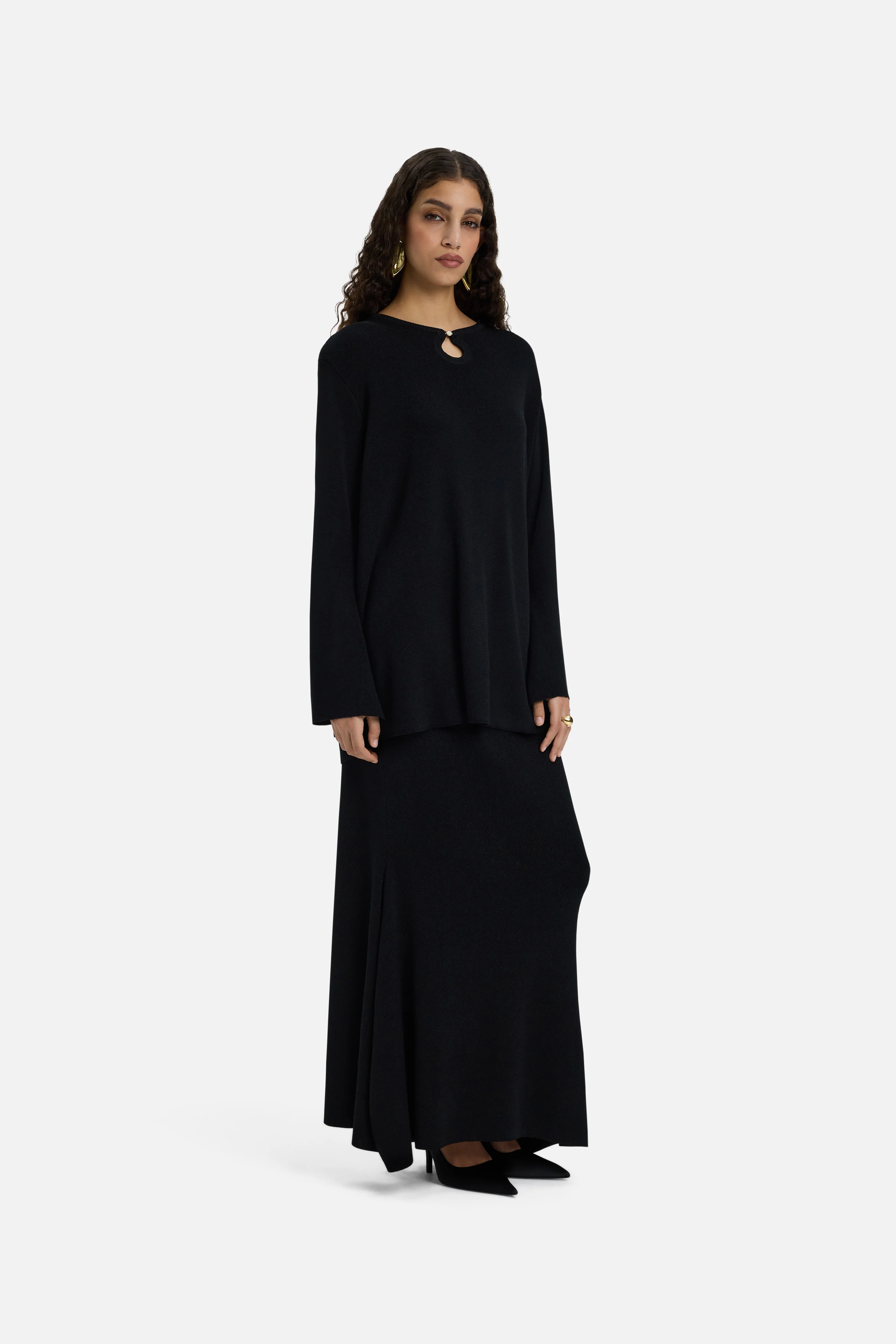 Gilded Knit Skirt | Black - Image 2
