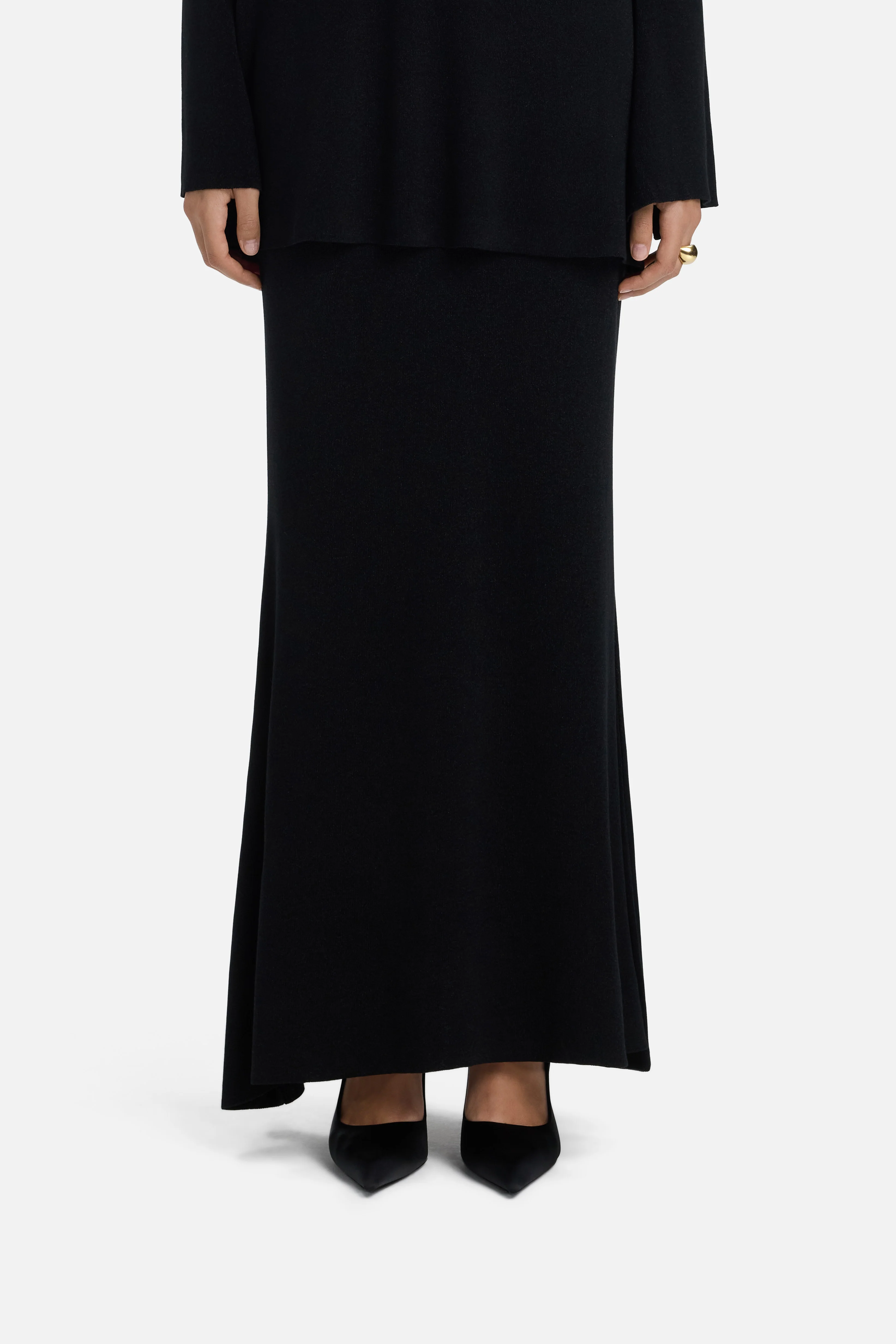 Gilded Knit Skirt | Black - Image 3