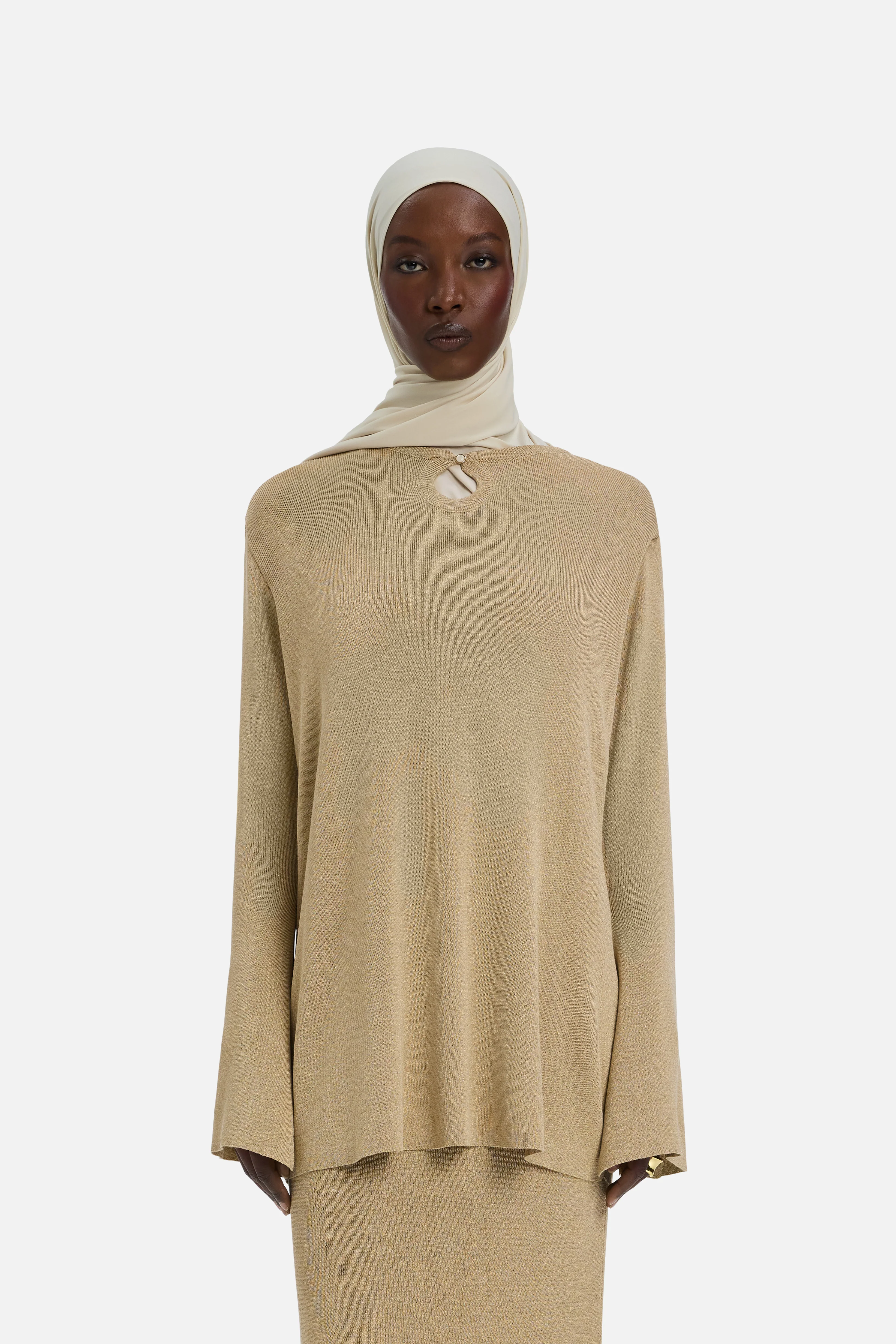 Gilded Knit Top | Light Gold - Image 5