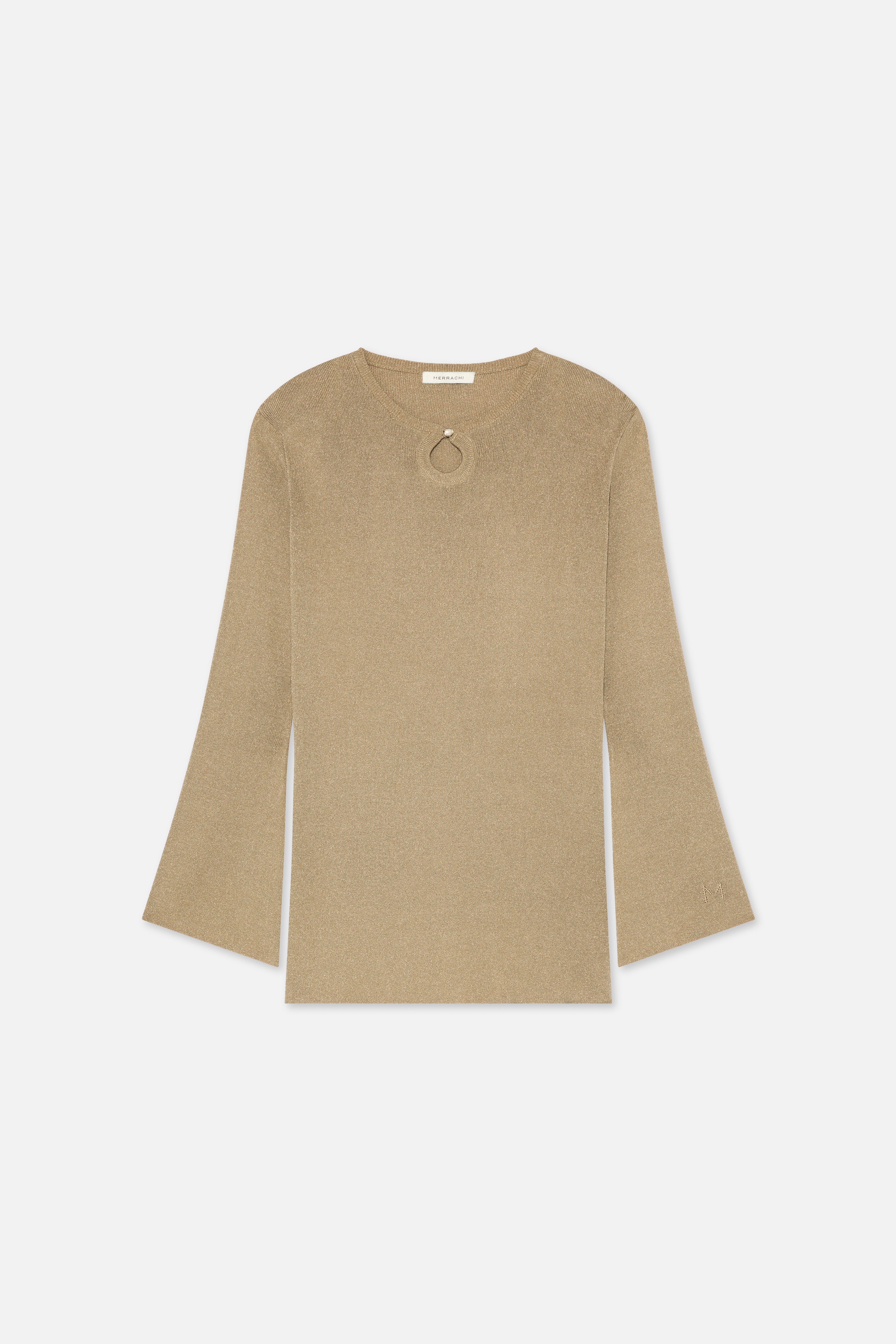 Gilded Knit Top | Light Gold - Image 6