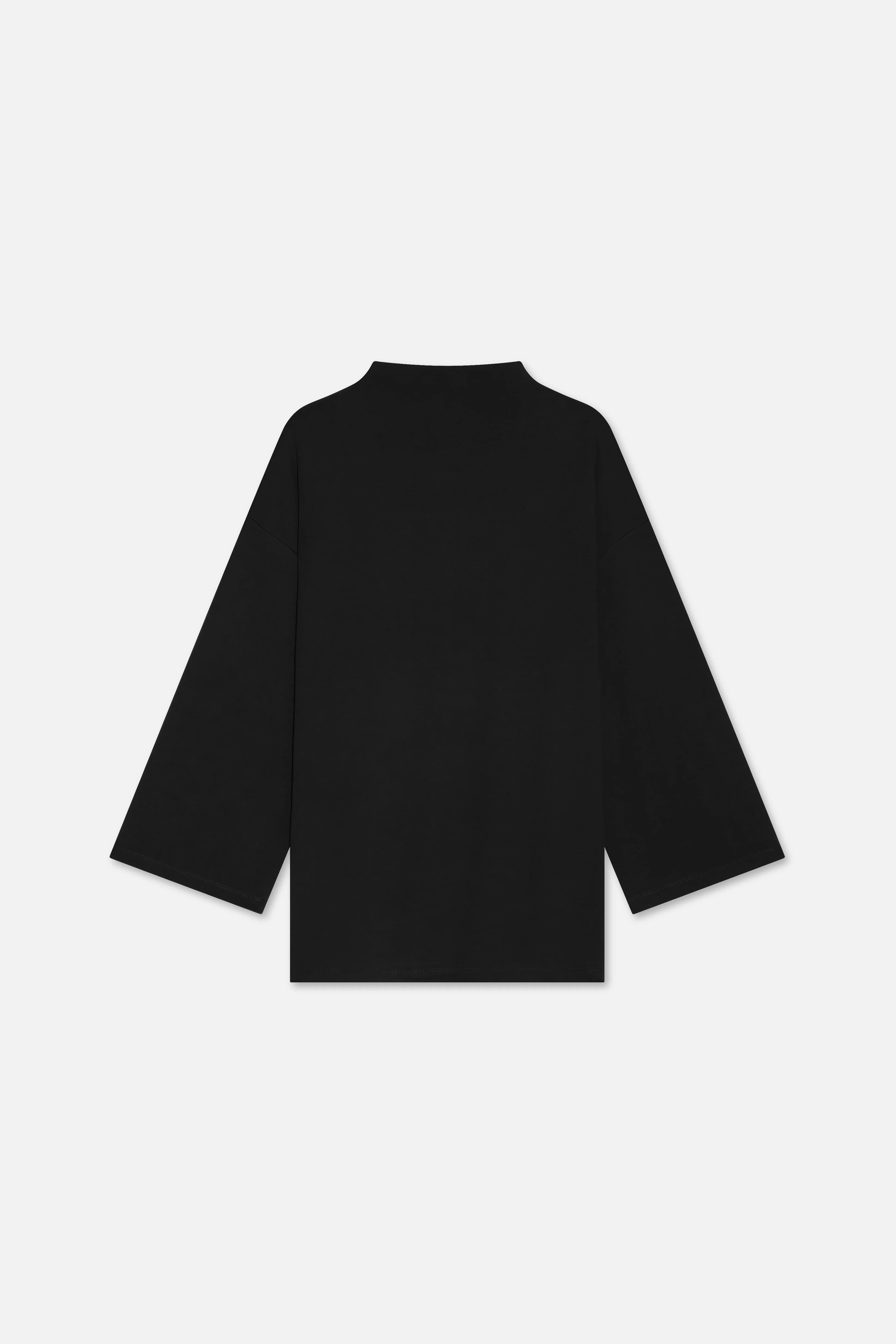 High Neck Tee | Black - Image 5