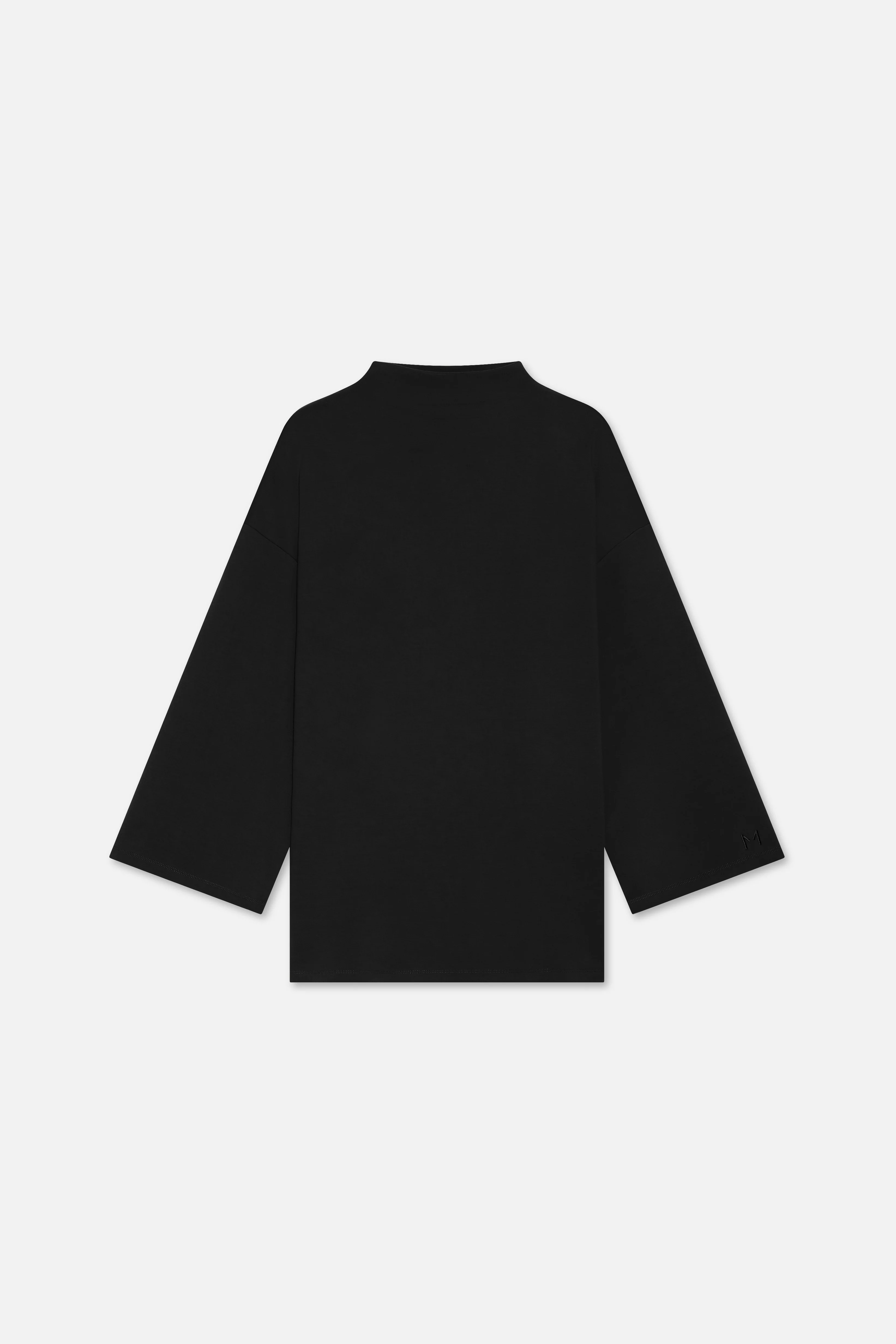 High Neck Tee | Black - Image 6