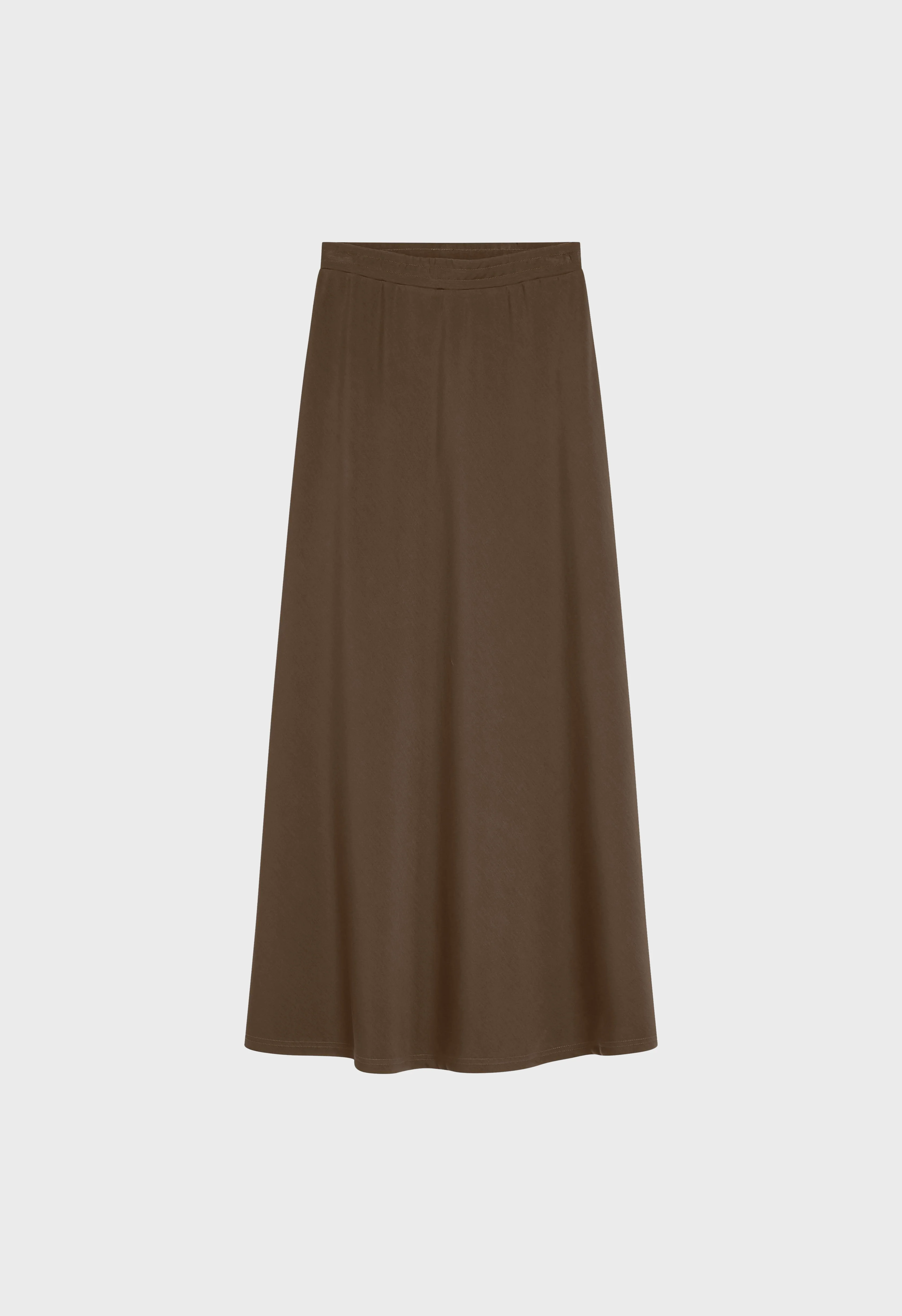 Jersey Modal Skirt | Deep Brown - Image 3