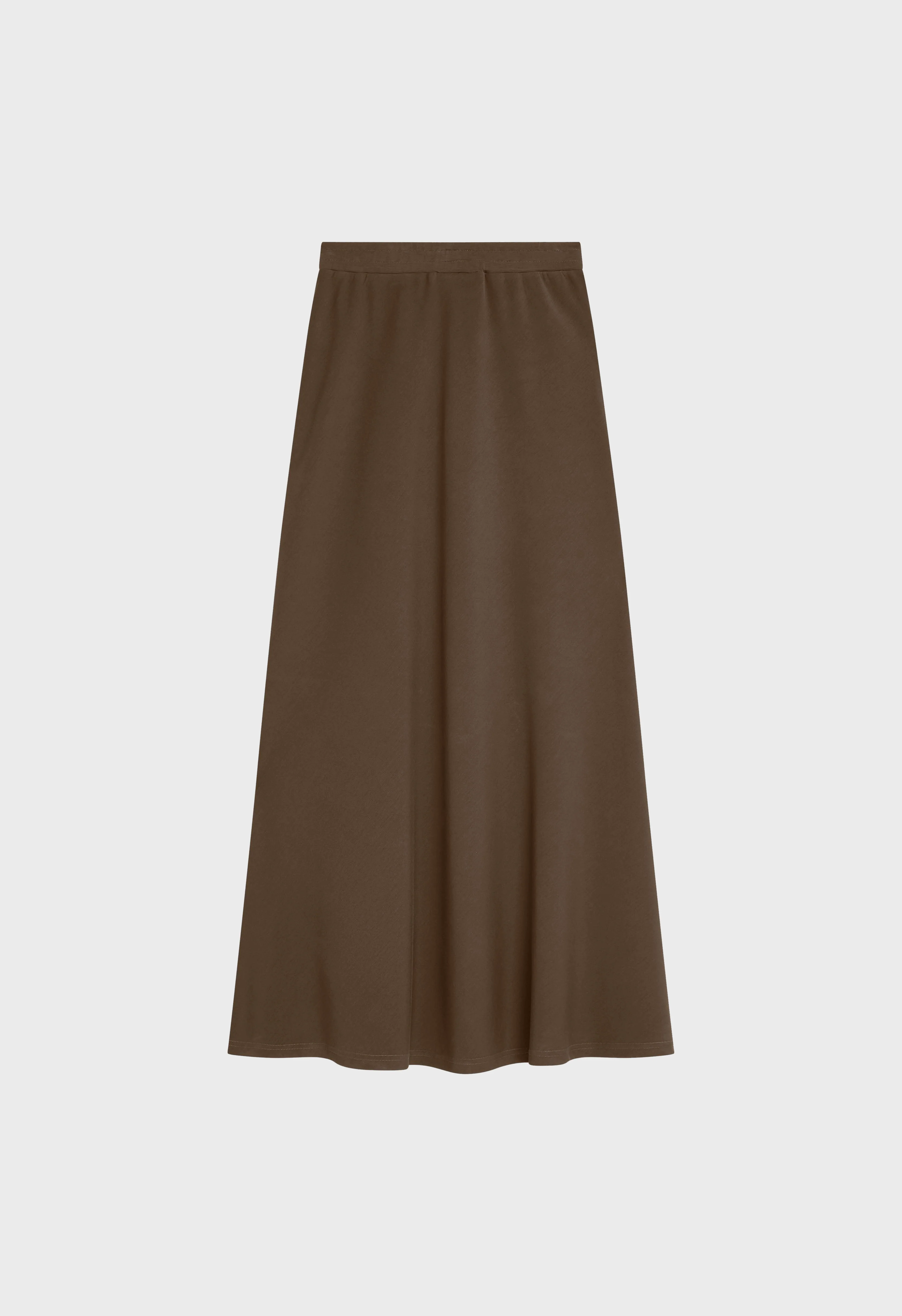 Jersey Modal Skirt | Deep Brown - Image 4