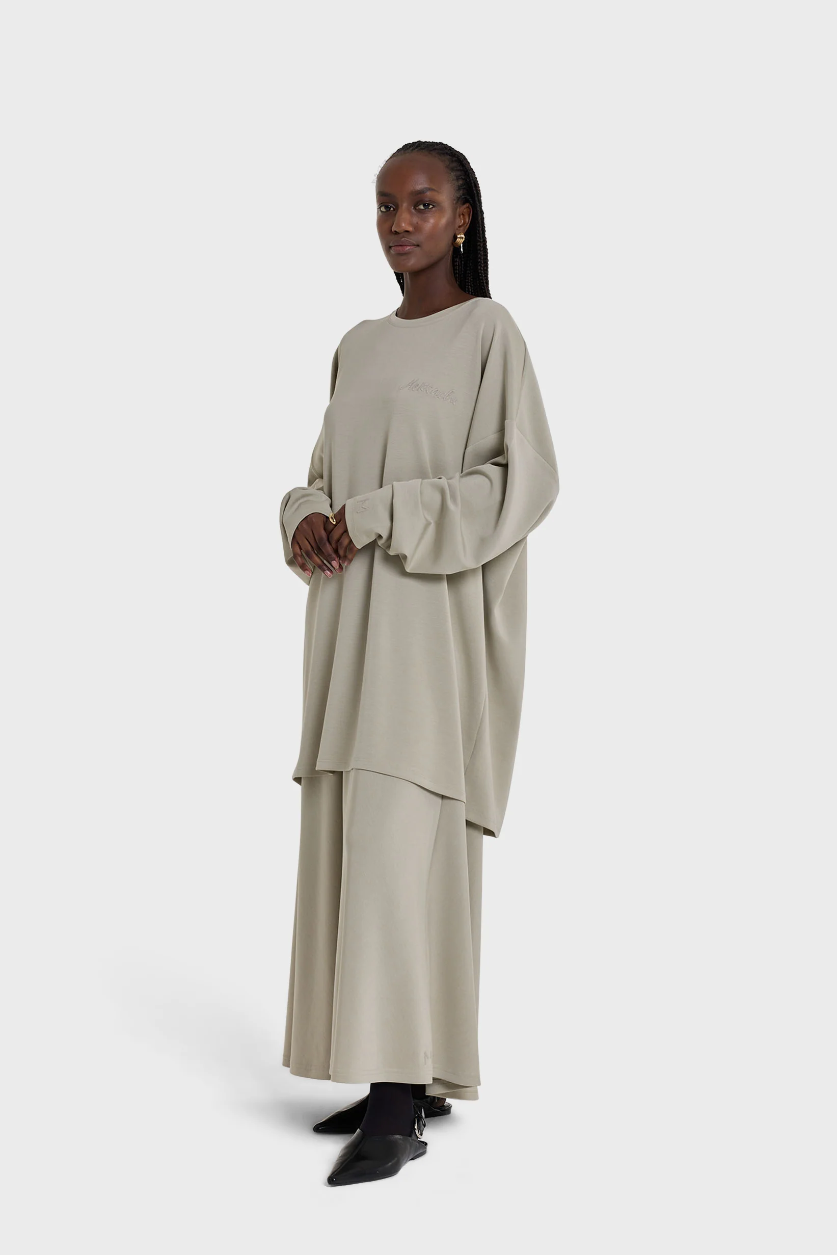 Jersey Modal Skirt | Sage - Image 2