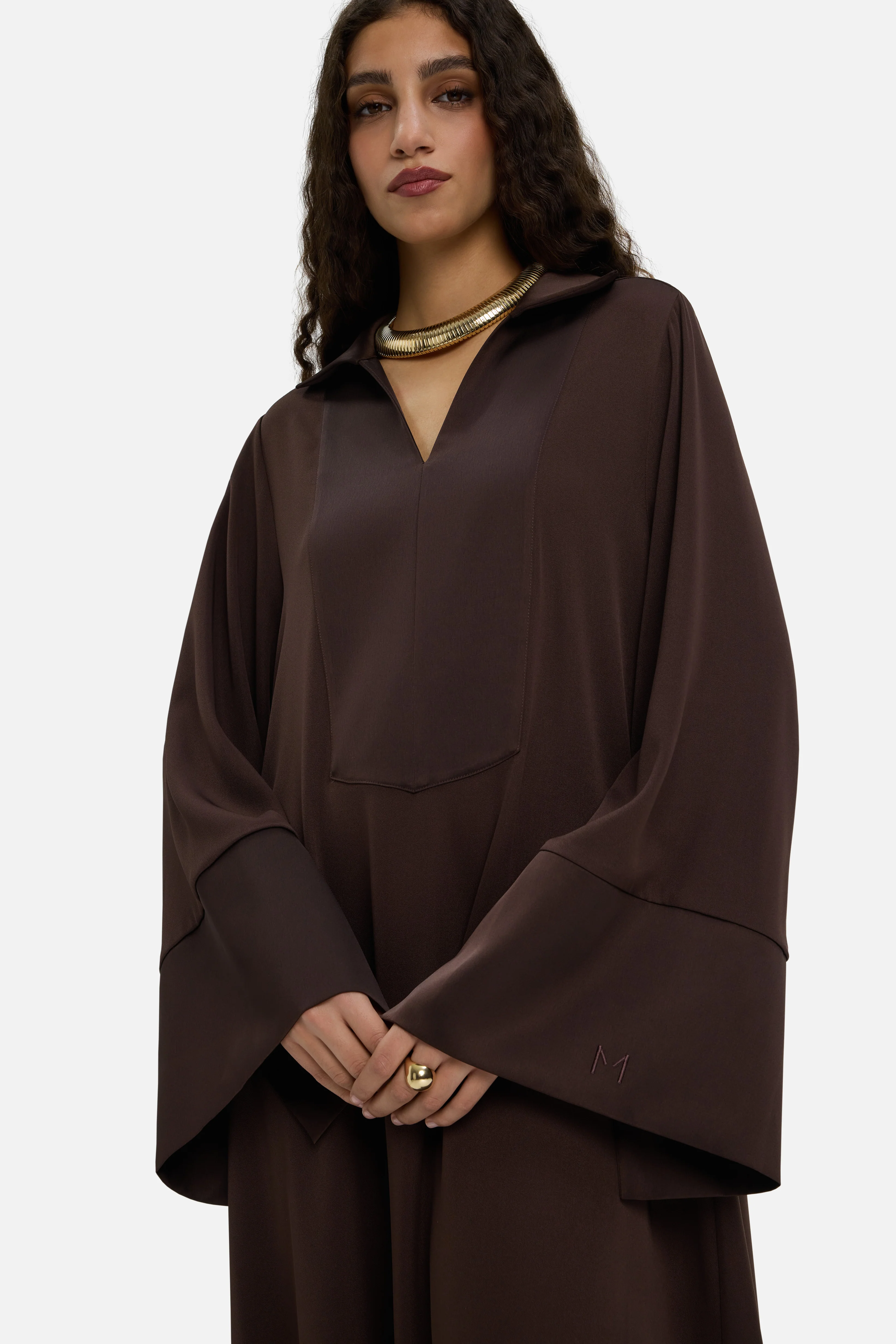 Kaftan Dress Regular | Dark Brown - Image 4