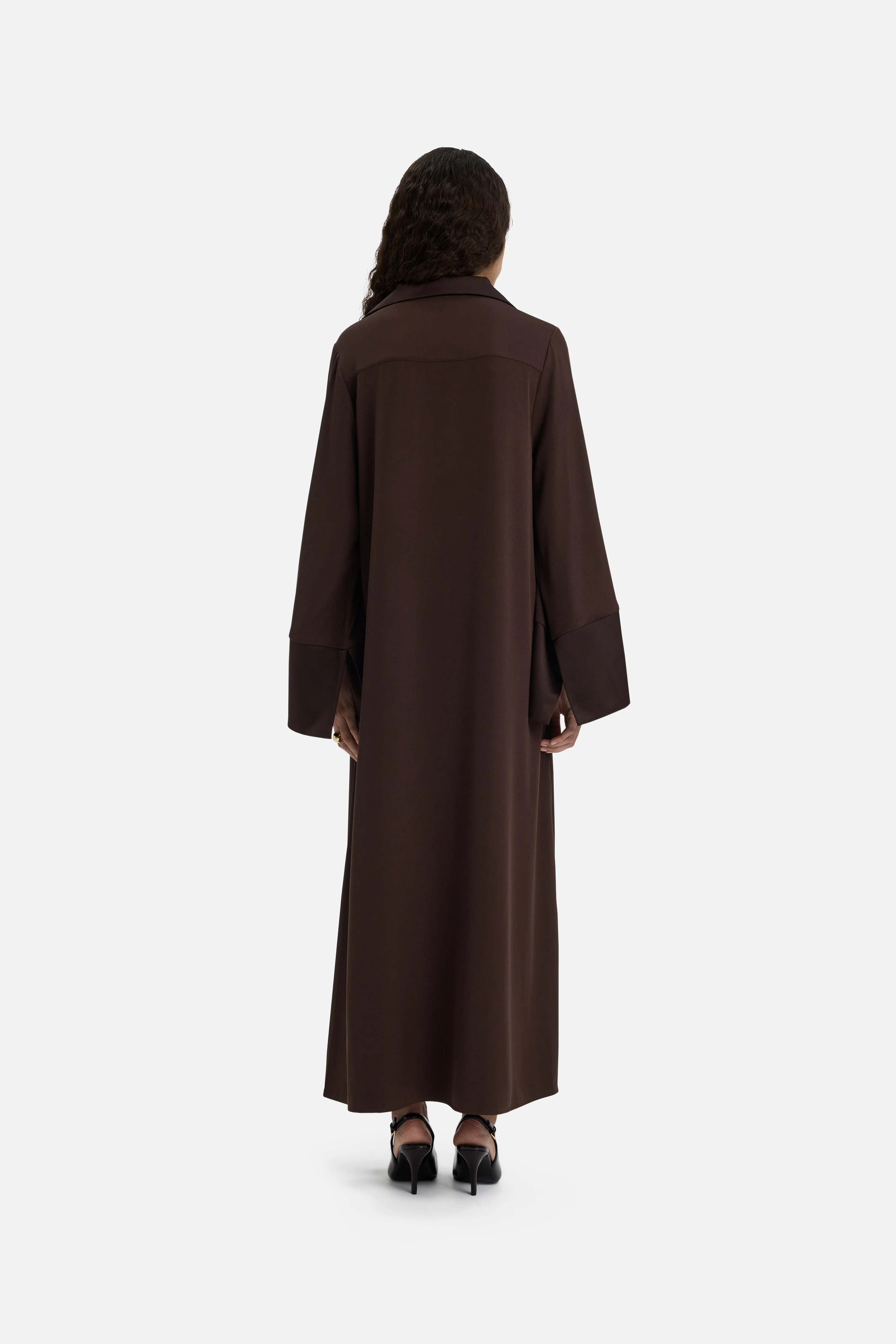 Kaftan Dress Short | Dark Brown - Image 3
