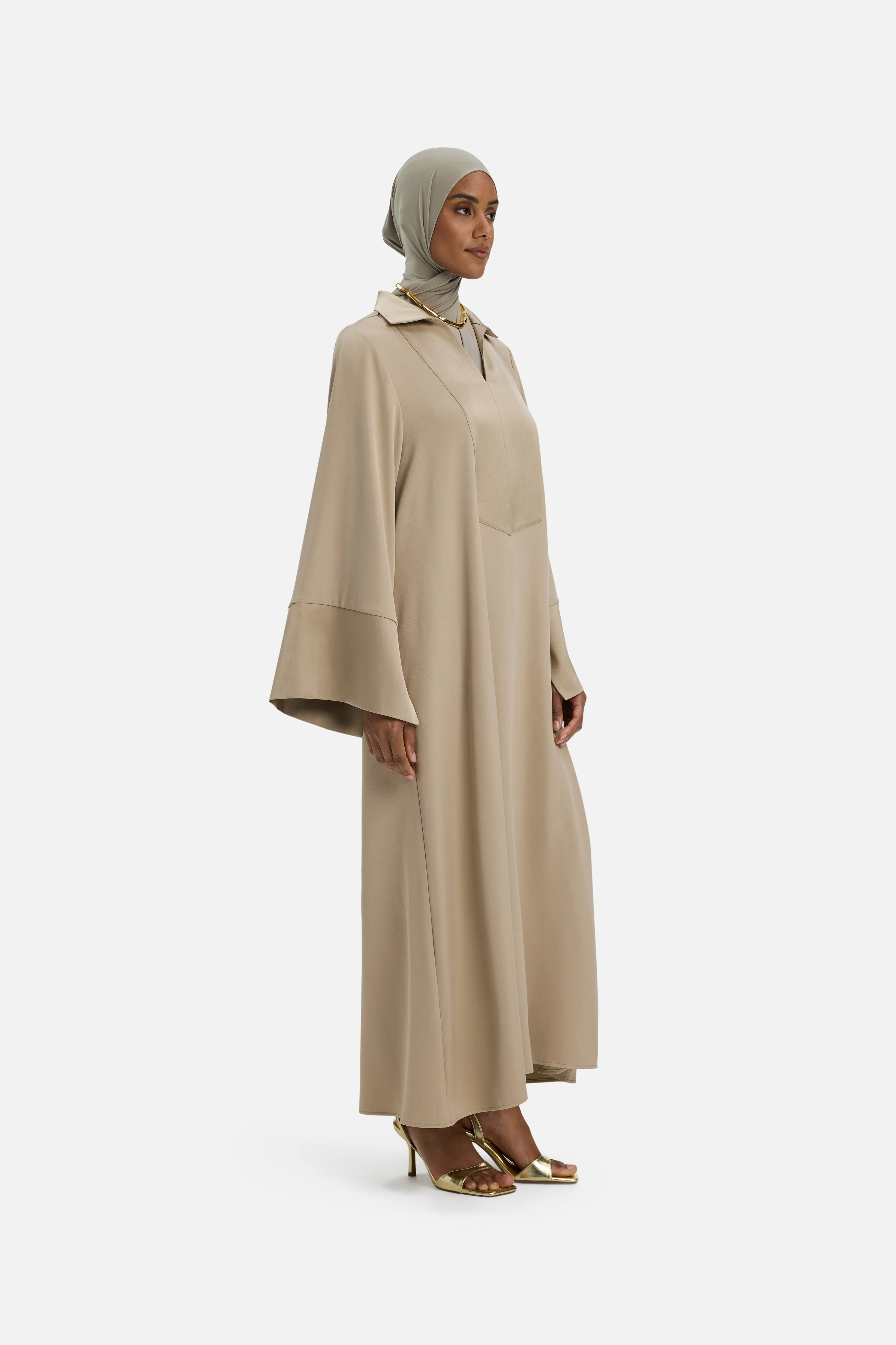 Kaftan Dress Short | Mocha - Image 2
