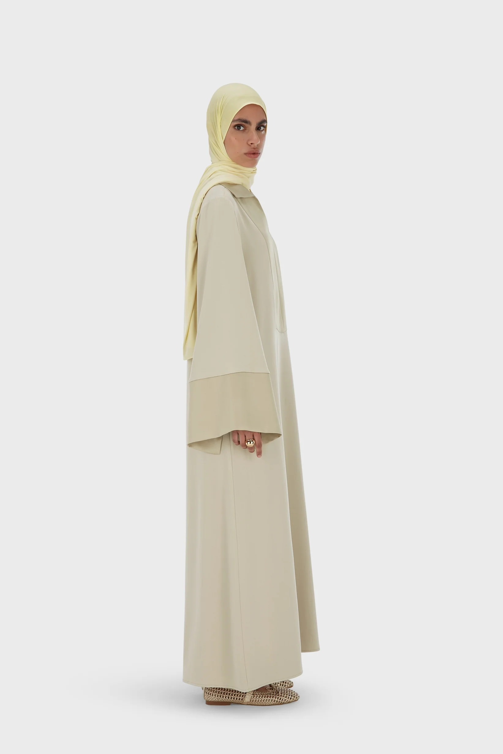 Kaftan Dress Short | Moss Gray - Image 2