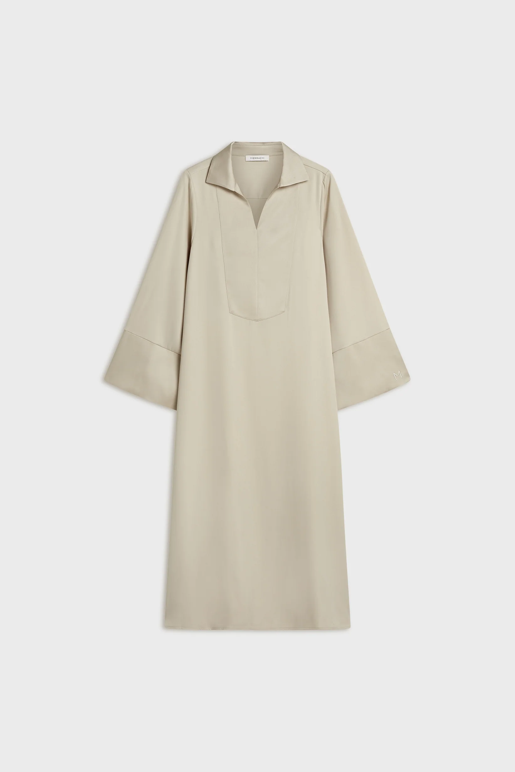 Kaftan Dress Short | Moss Gray - Image 4