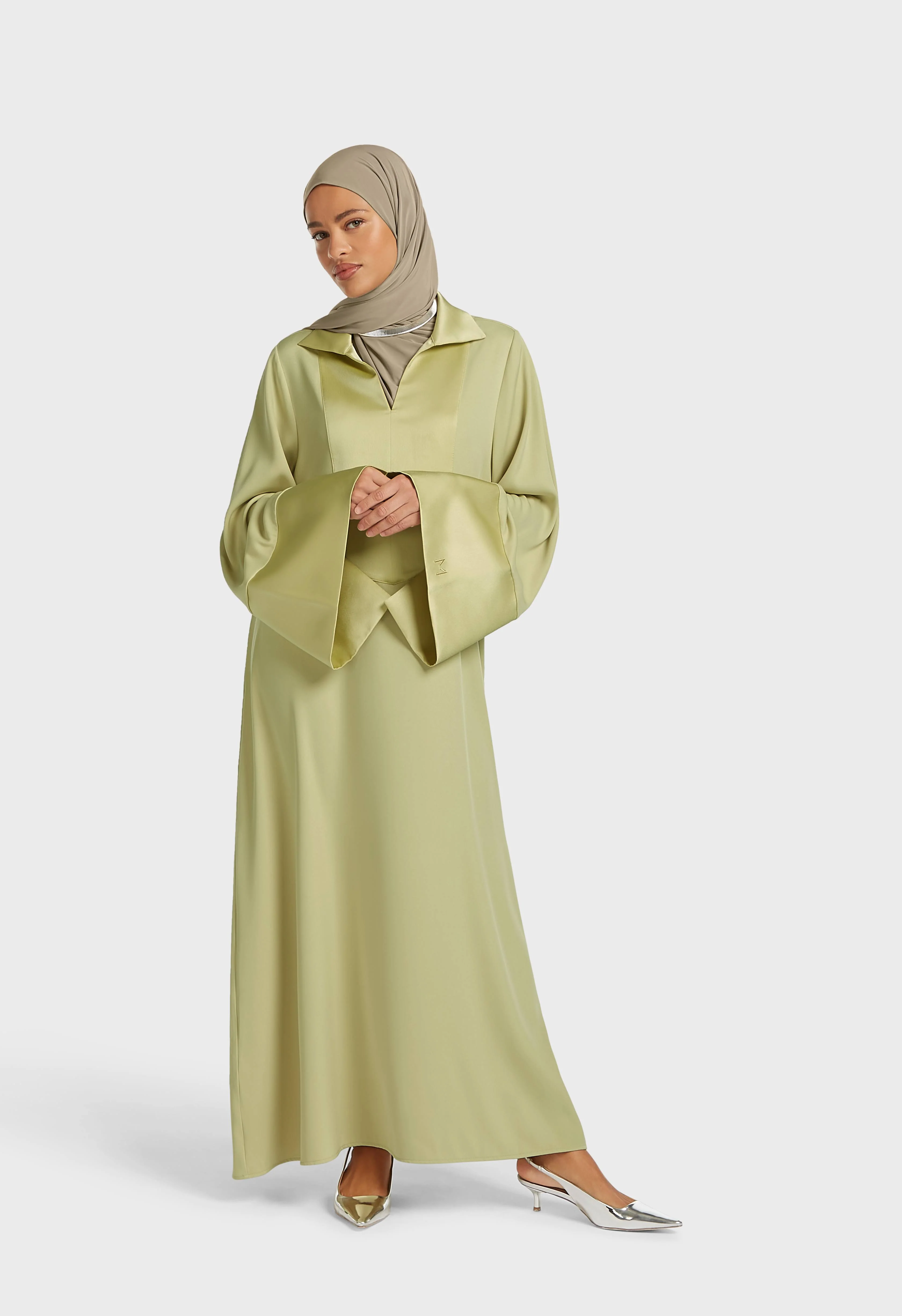 Kaftan Dress Short | Soft Khaki - Image 2