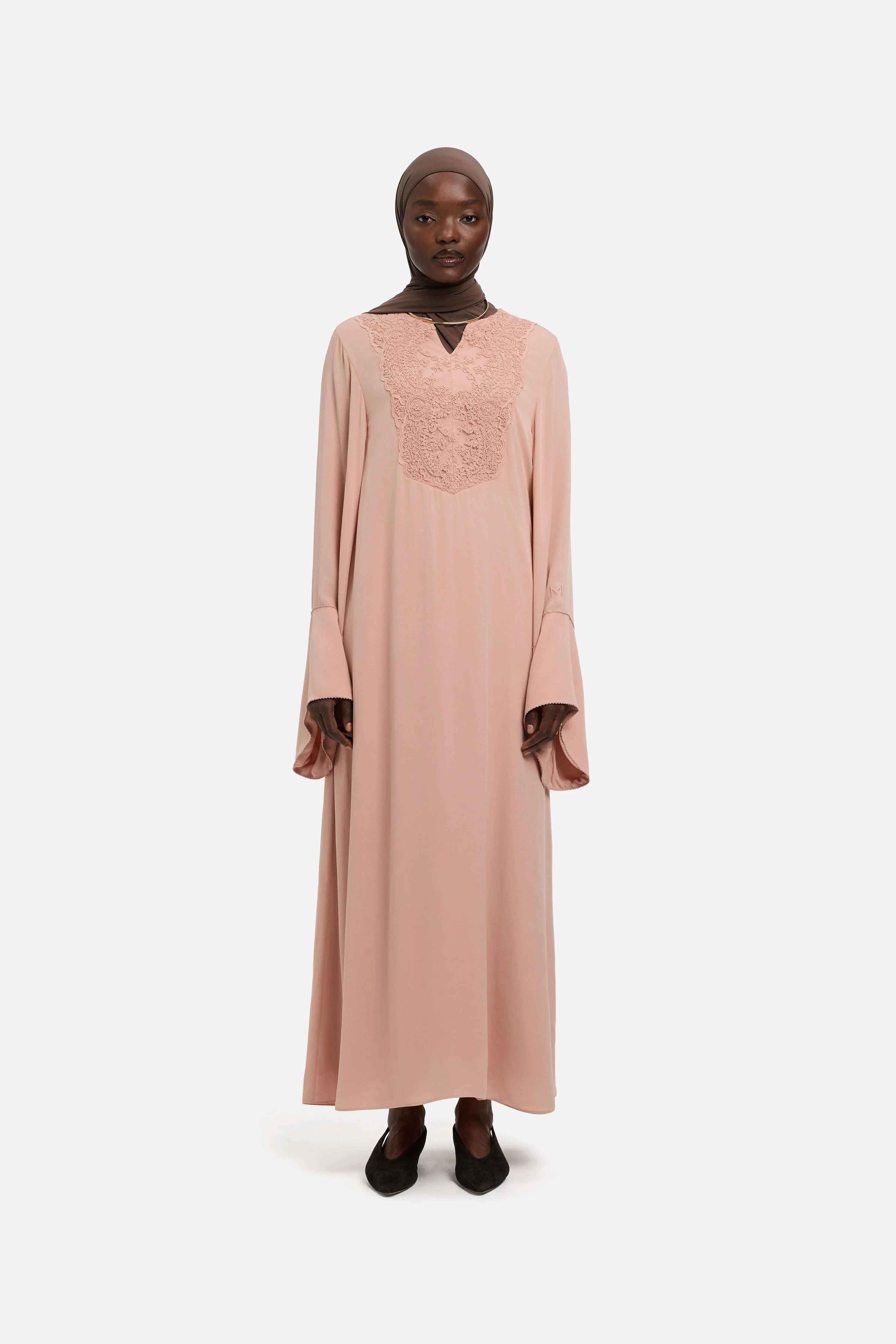 Kaftan Lace Dress | Deep Rose
