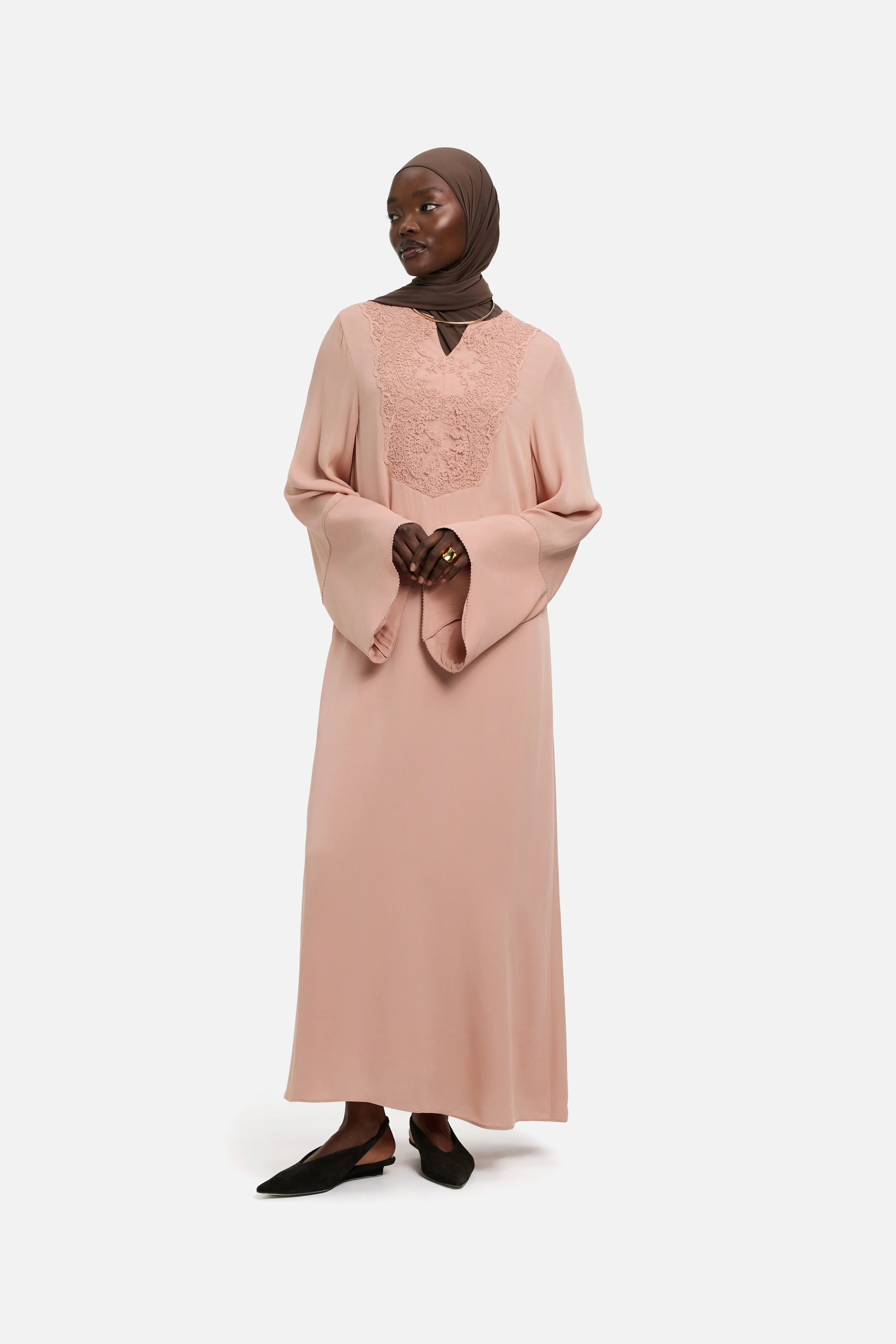 Kaftan Lace Dress | Deep Rose - Image 2