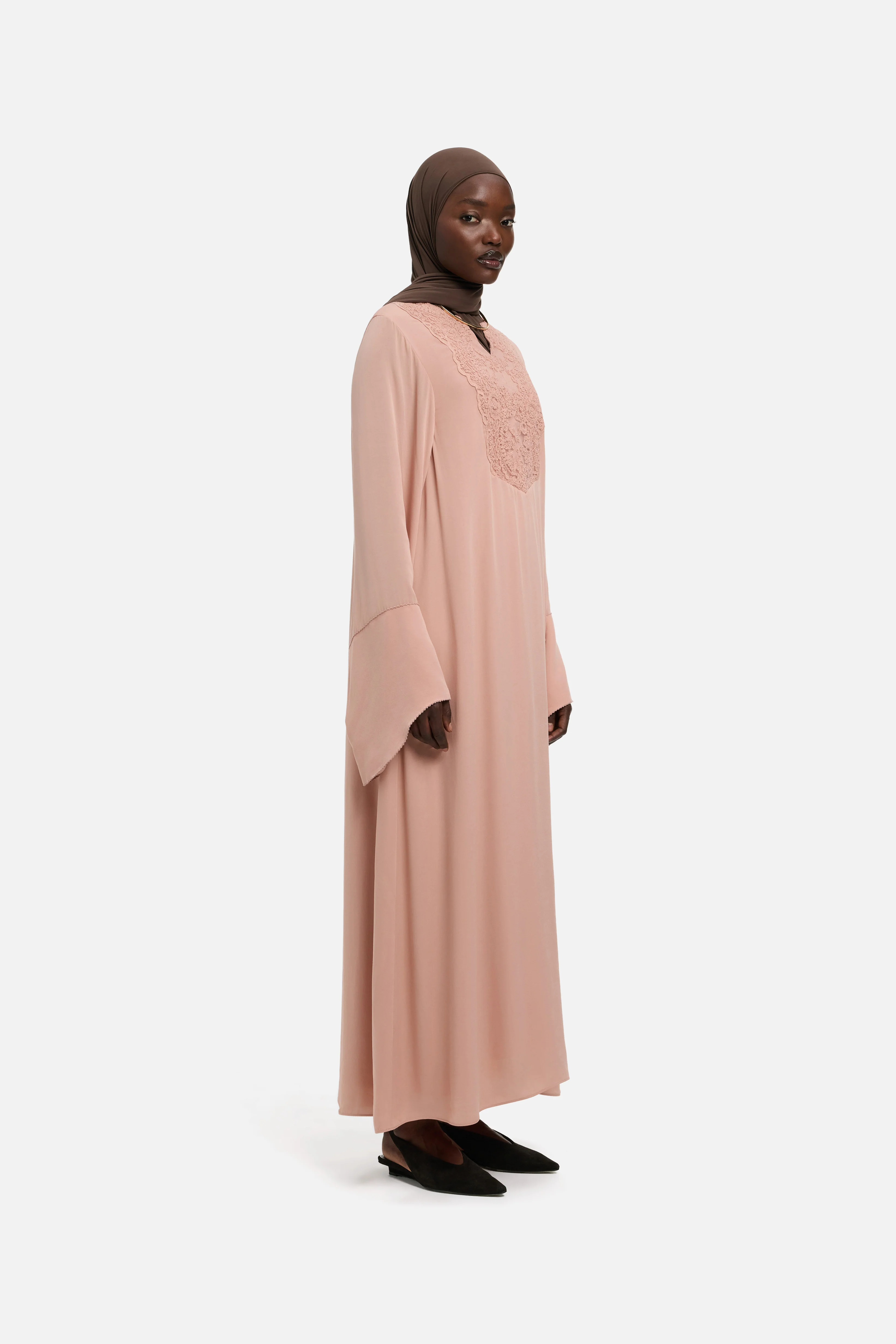 Kaftan Lace Dress | Deep Rose - Image 3