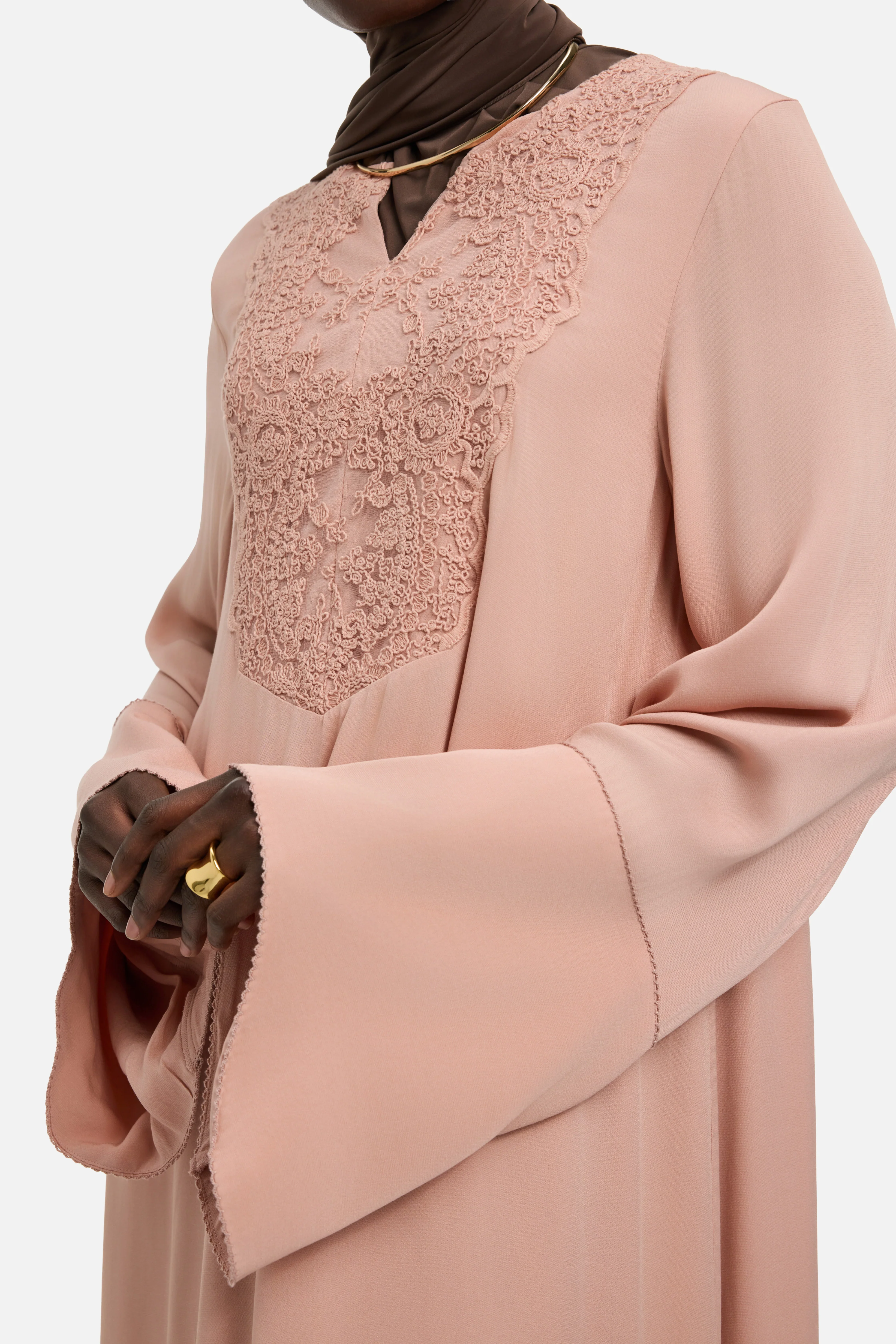 Kaftan Lace Dress | Deep Rose - Image 4