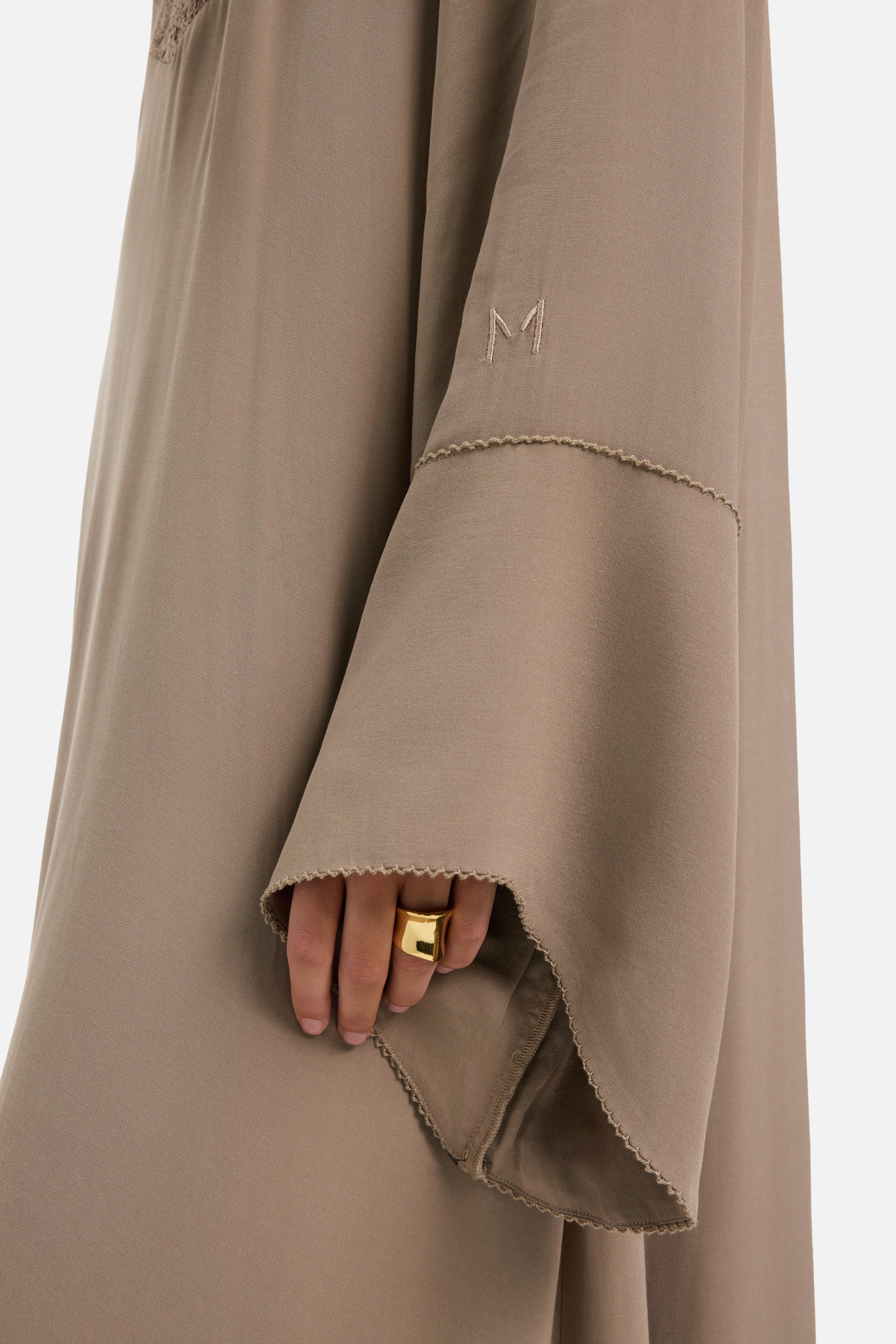 Kaftan Lace Dress | Khaki - Image 4