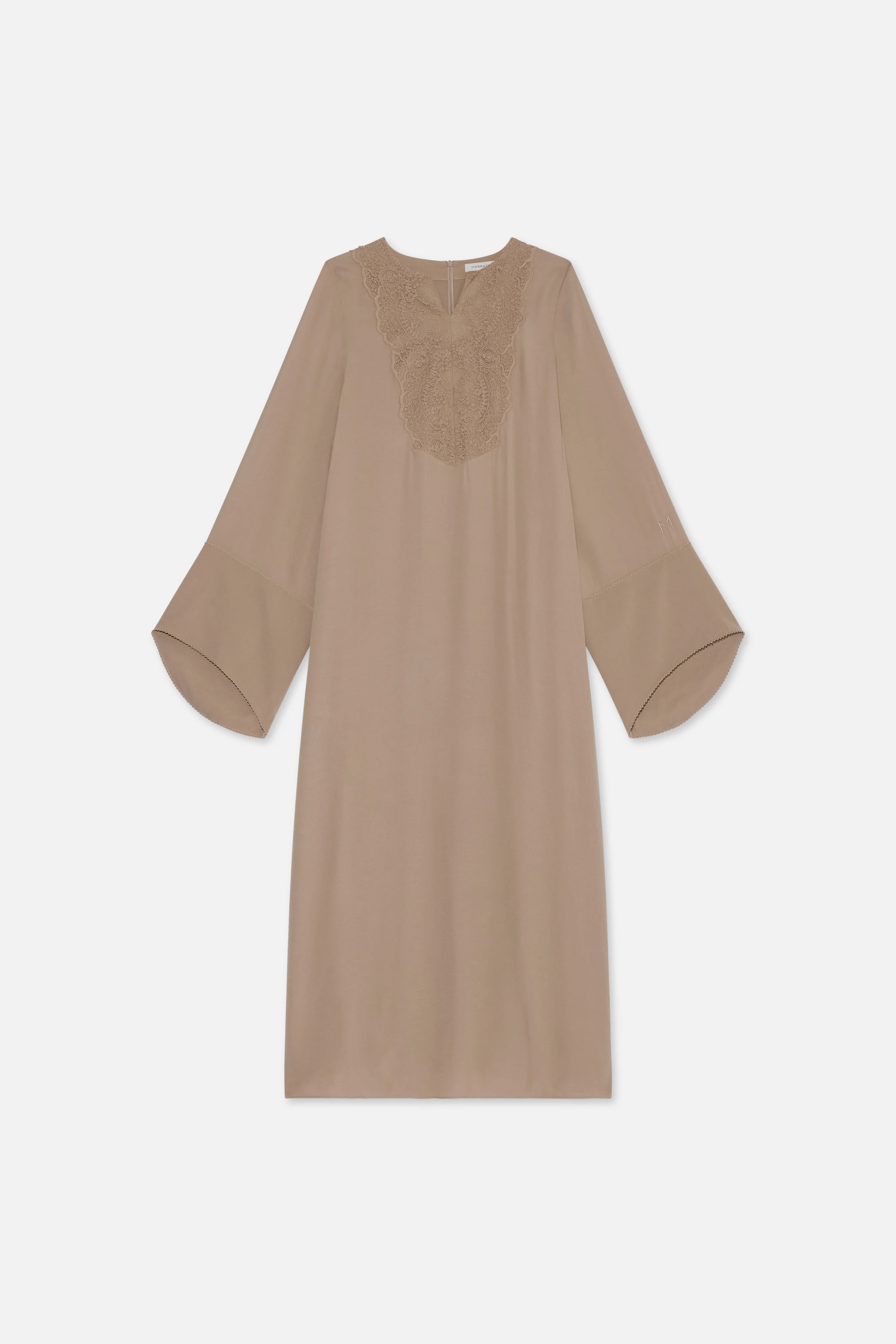 Kaftan Lace Dress | Khaki - Image 5