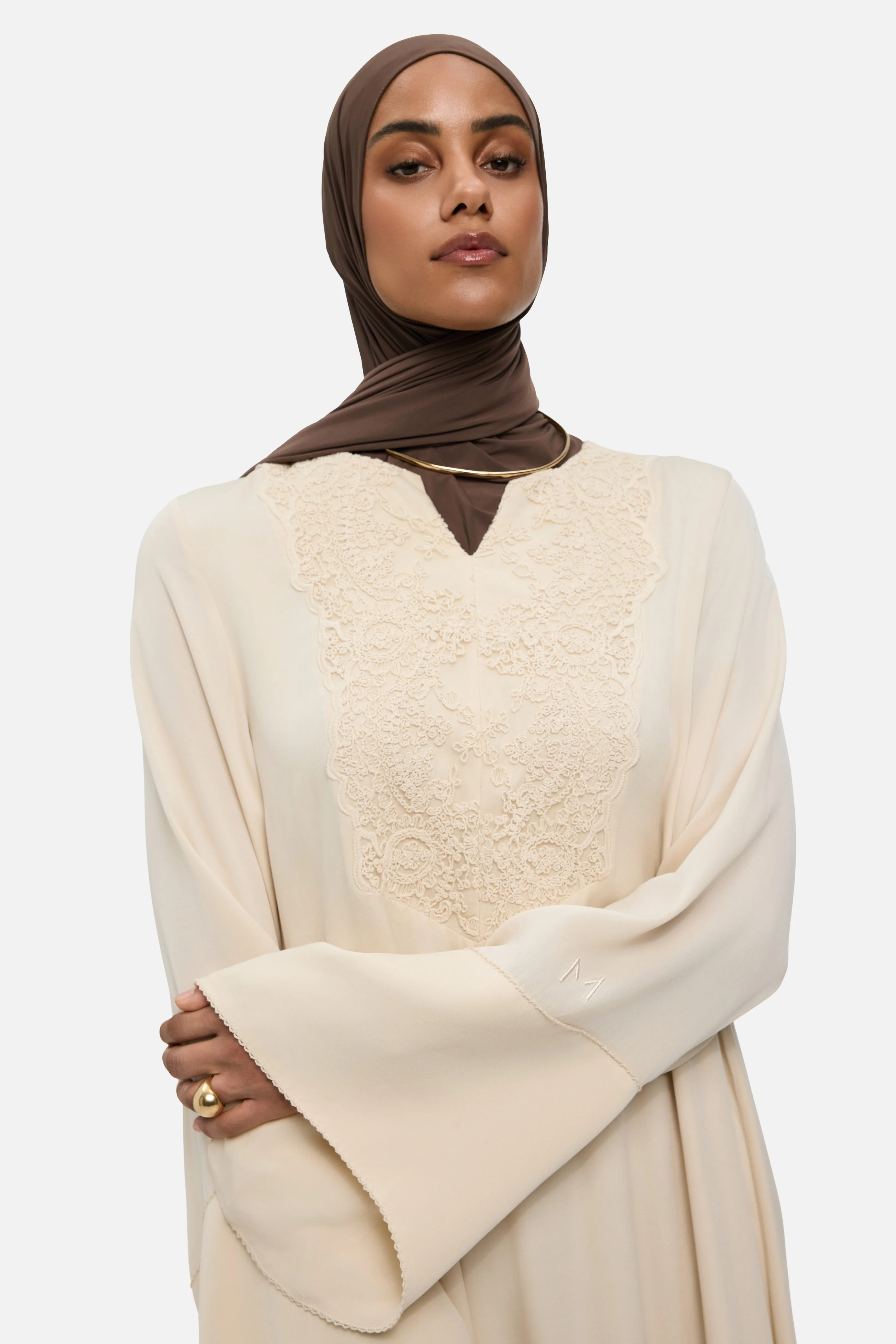 Kaftan Lace Dress | Sand - Image 4