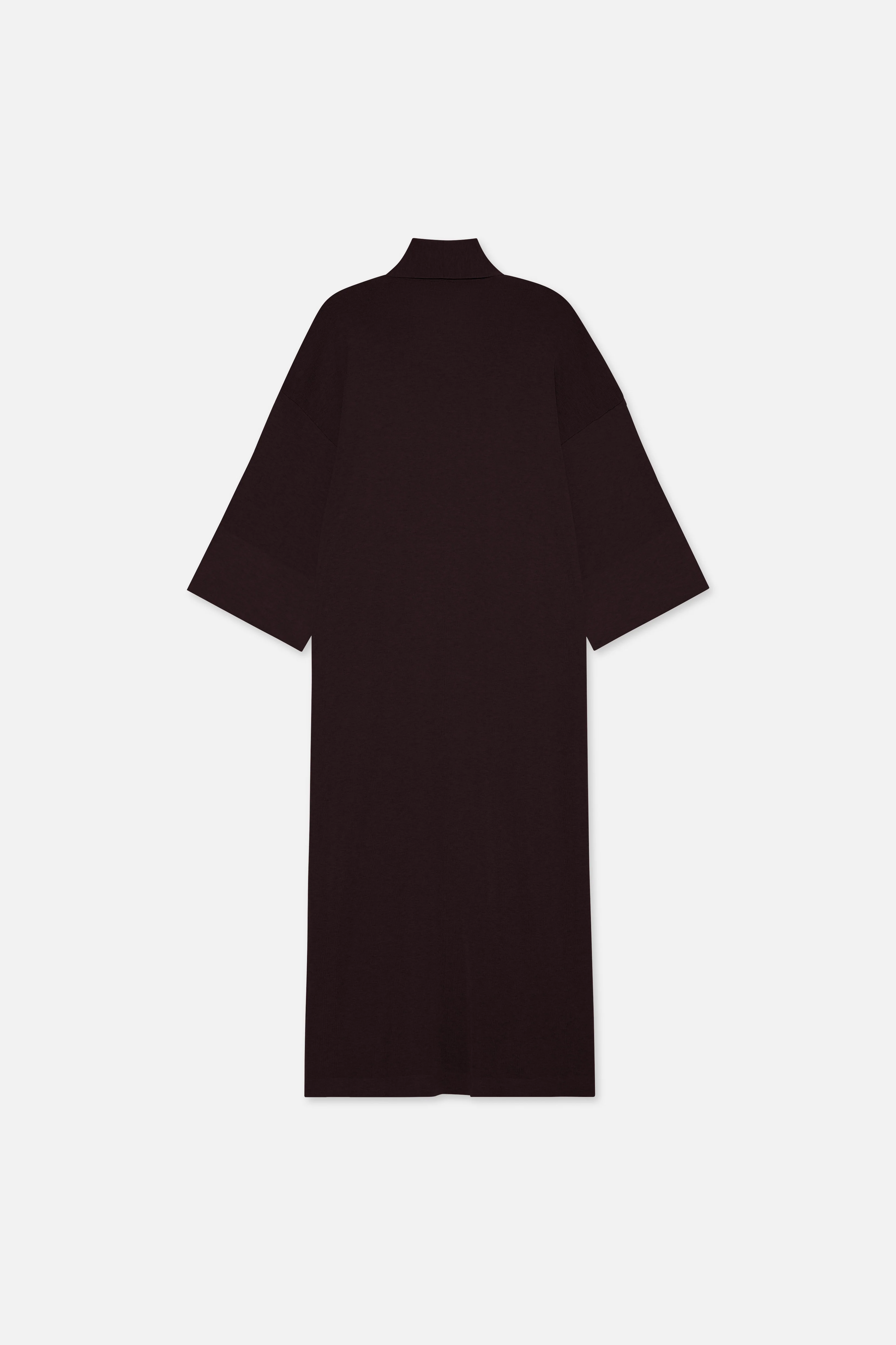 Knitted Abaya | Dark Brown - Image 7