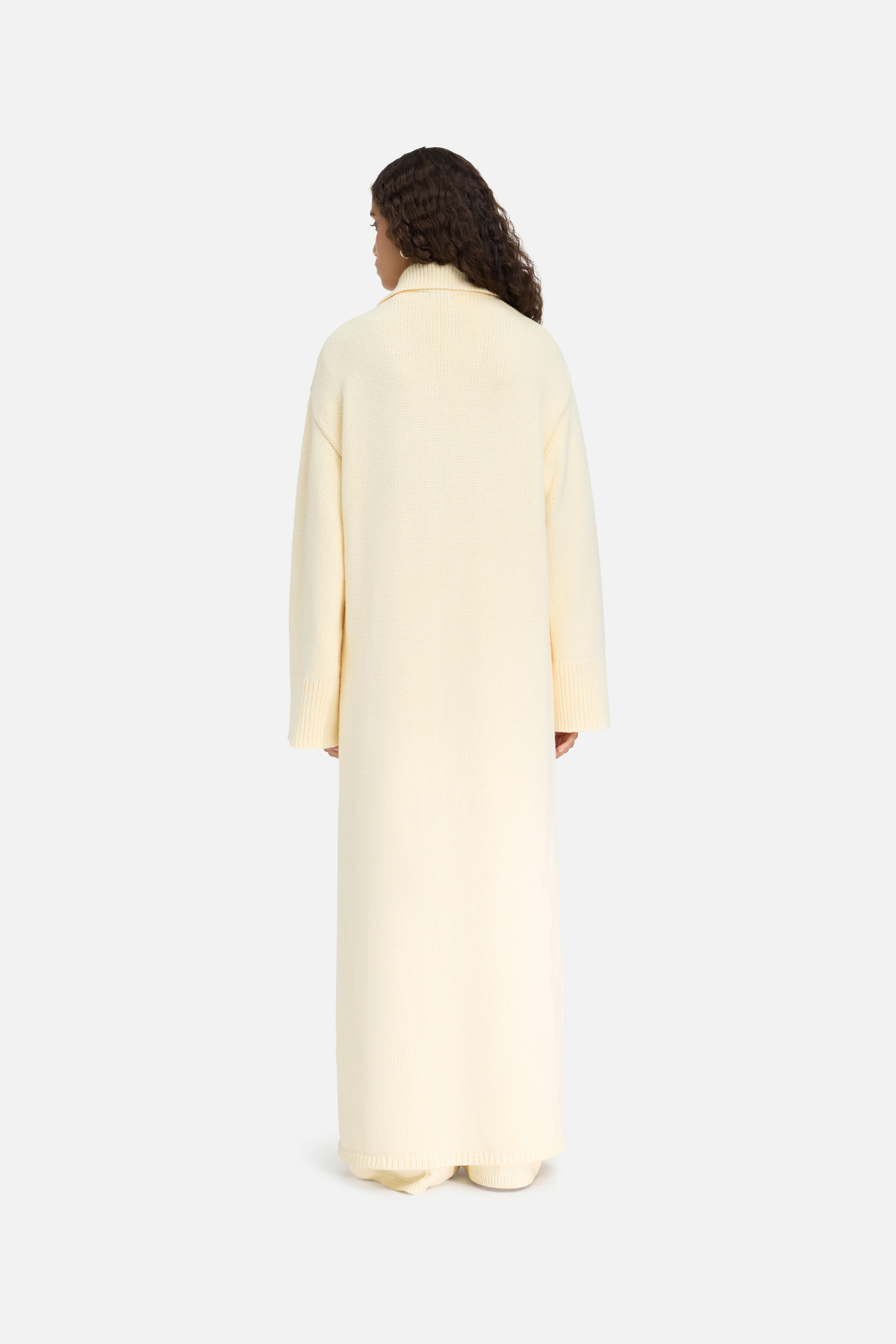Knitted Abaya | Porcelain - Image 3