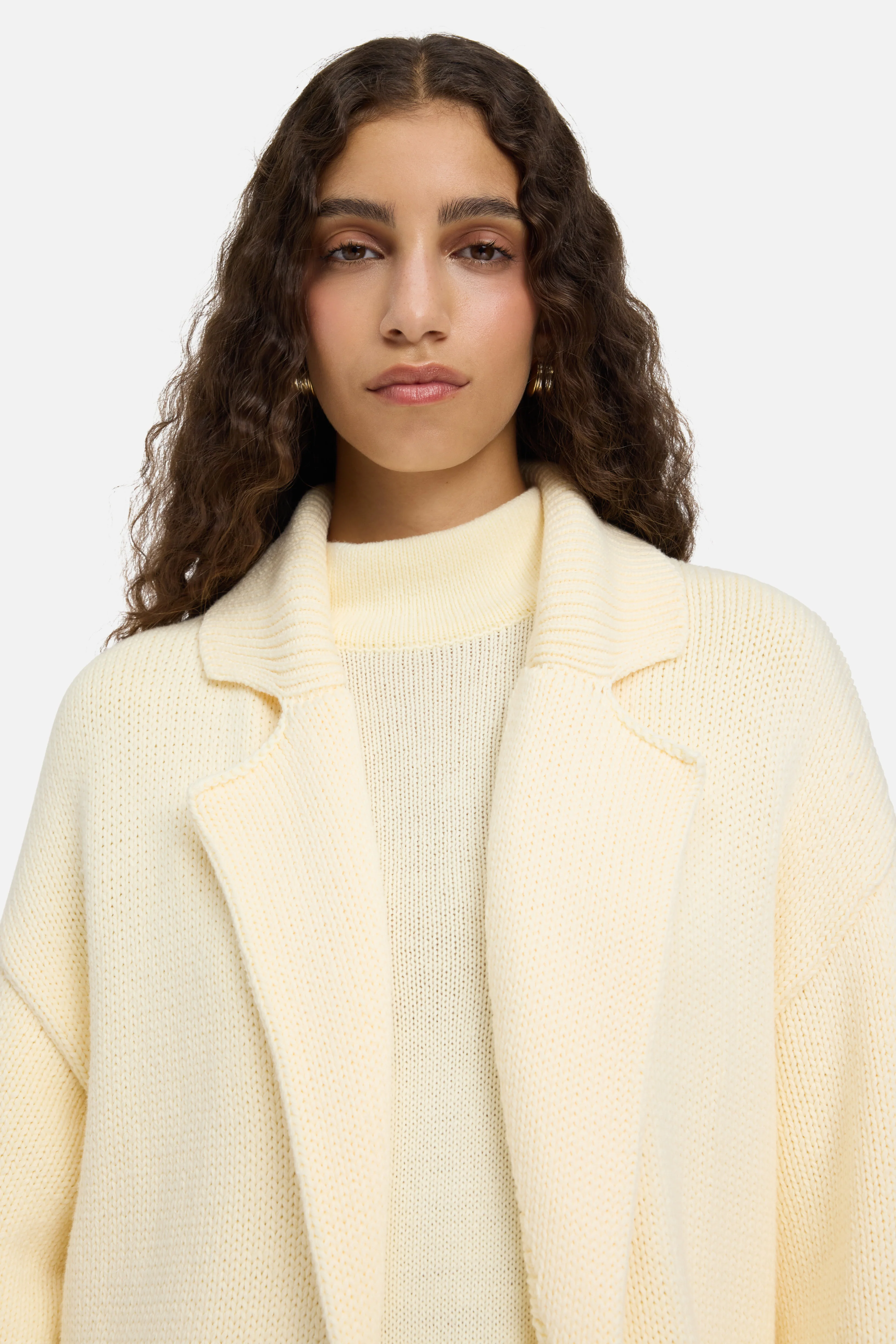 Knitted Abaya | Porcelain - Image 4