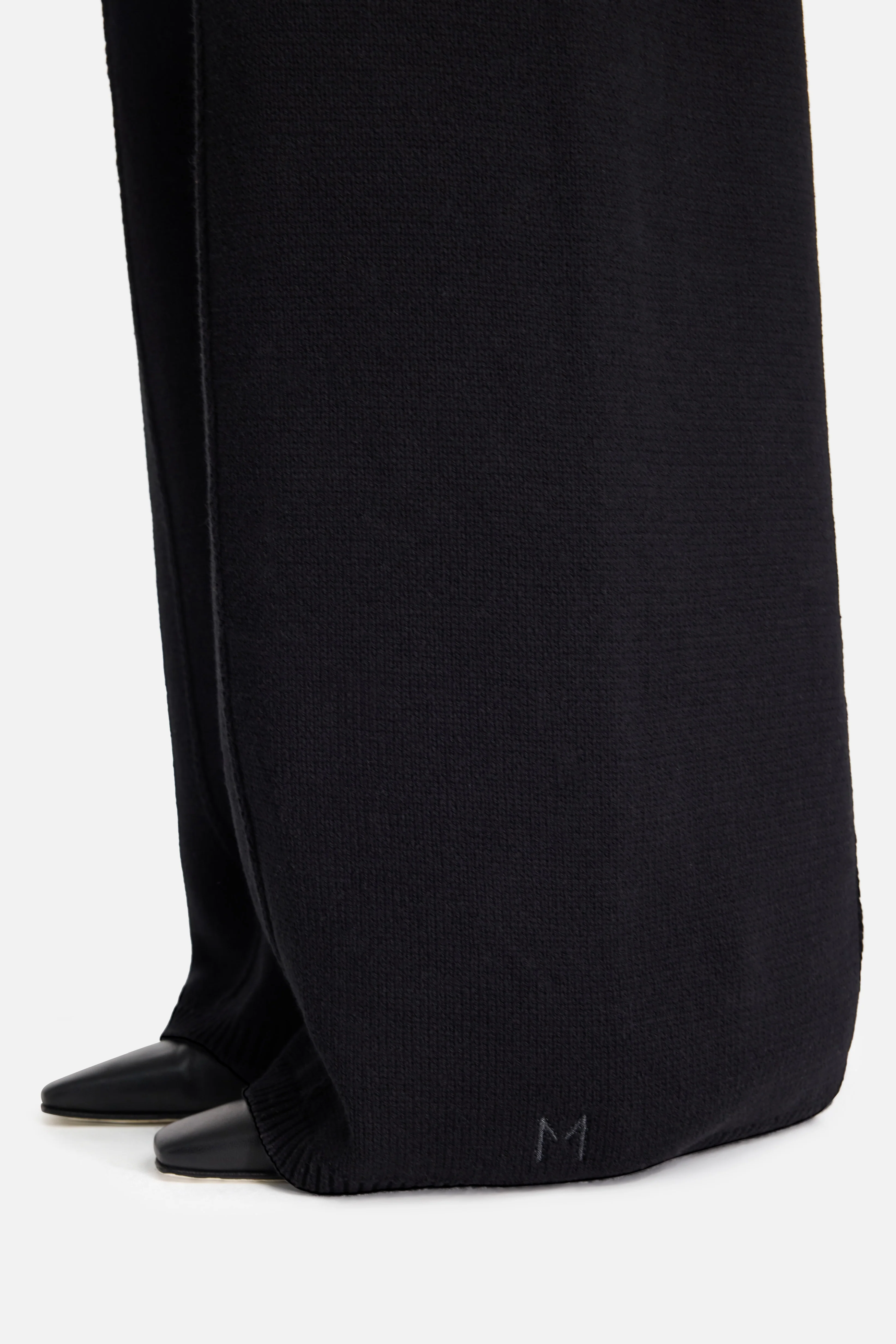 Knitted Cable Pants | Black - Image 4