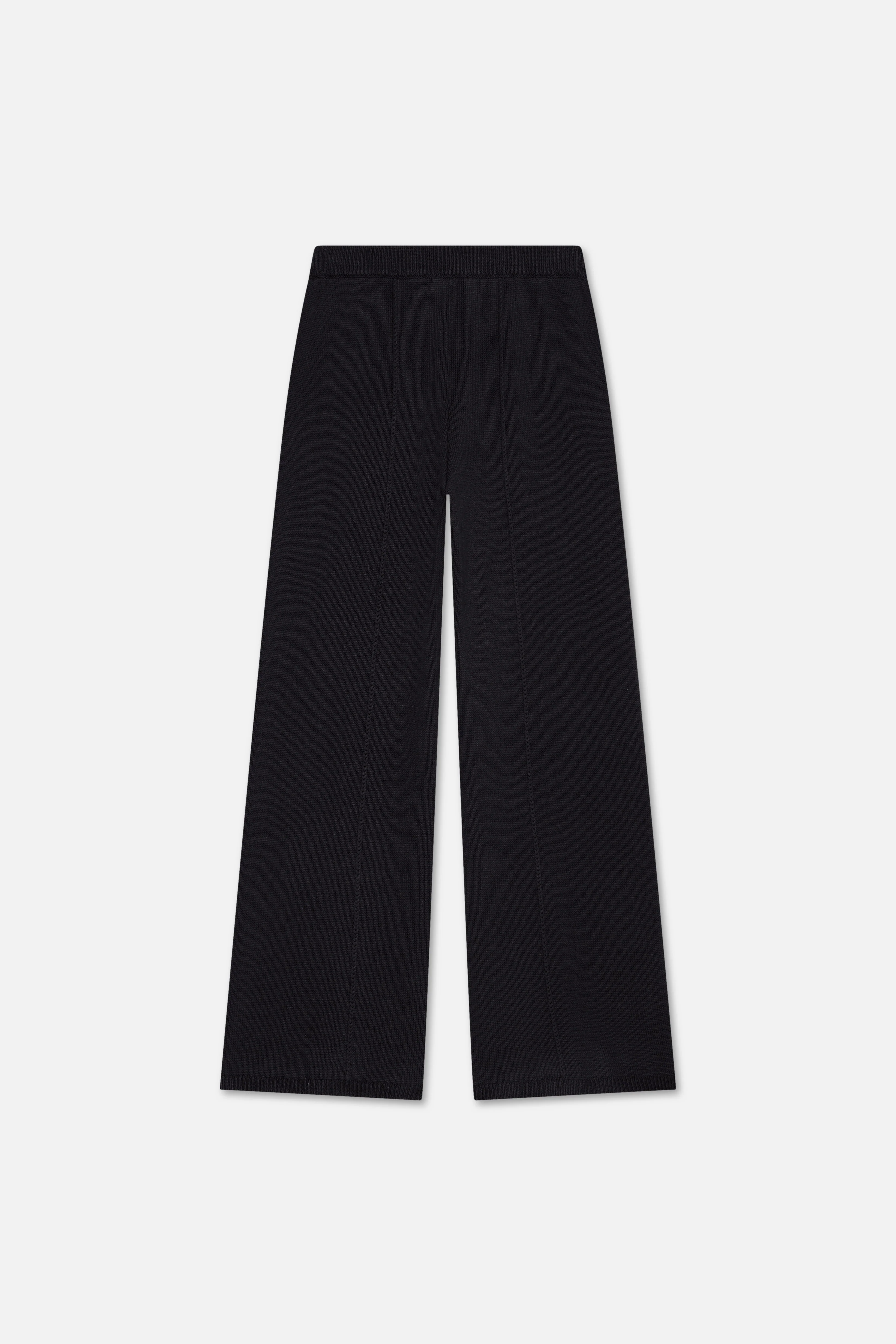 Knitted Cable Pants | Black - Image 5