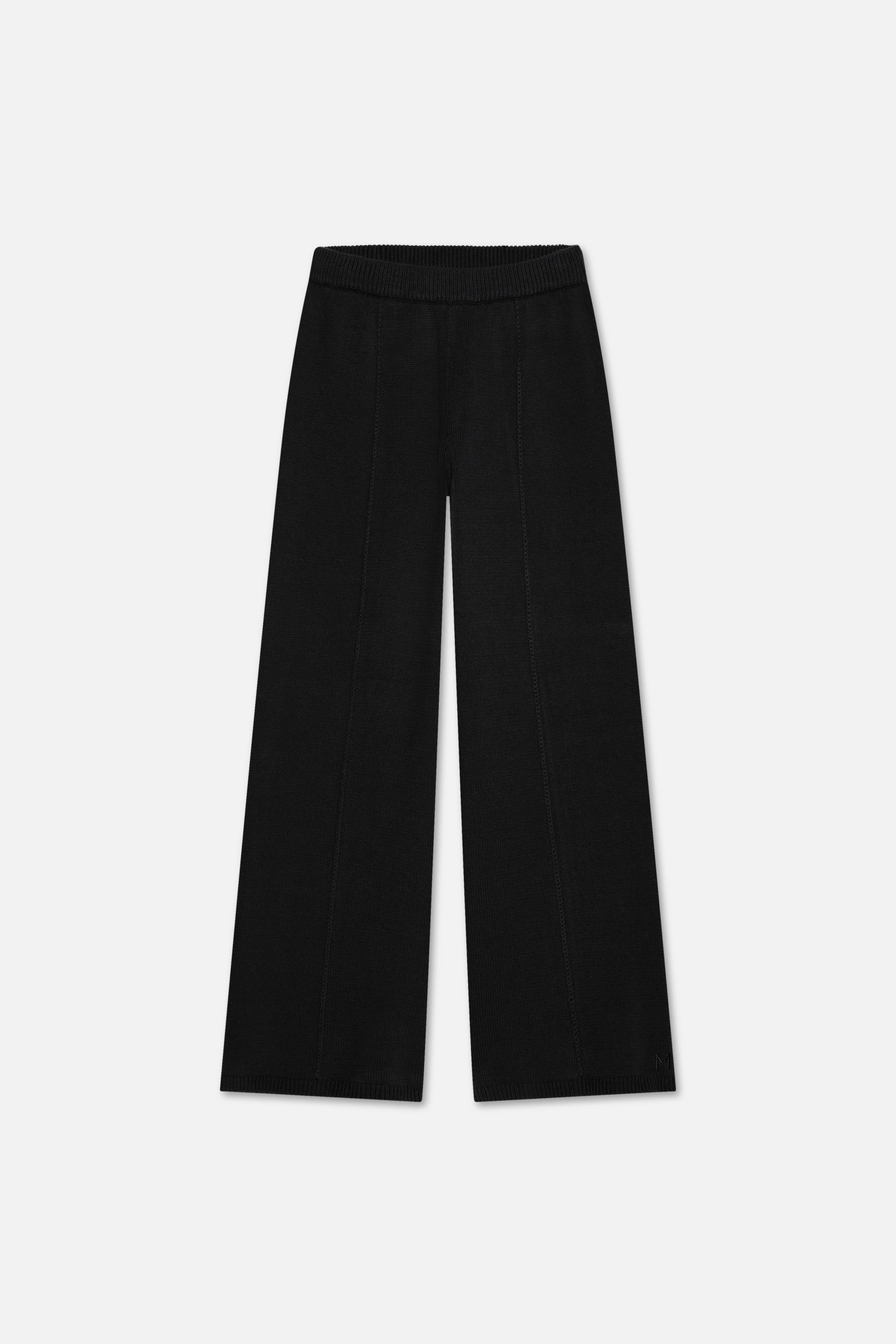 Knitted Cable Pants | Black - Image 6