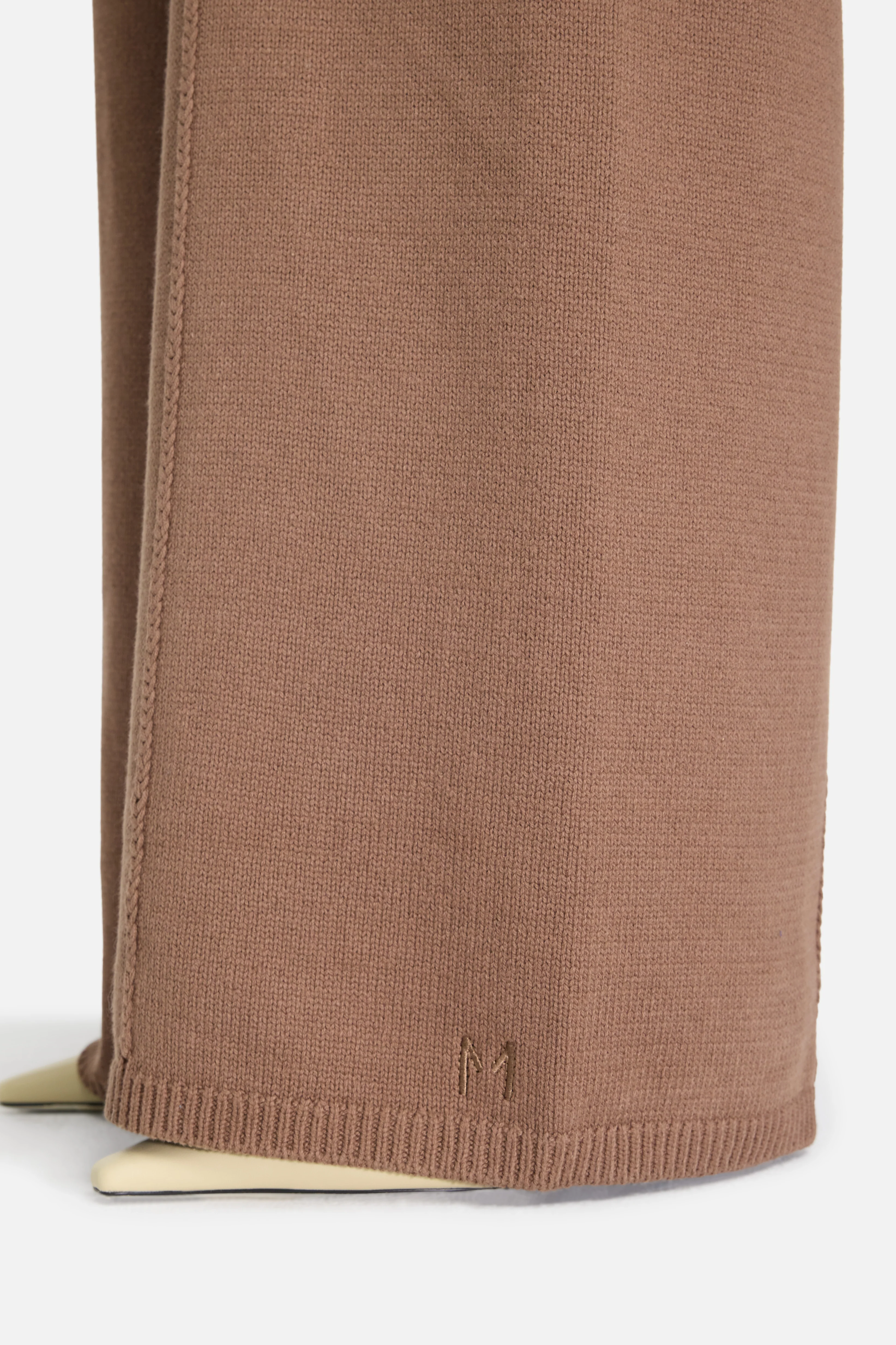 Knitted Cable Pants | Chocolate - Image 4