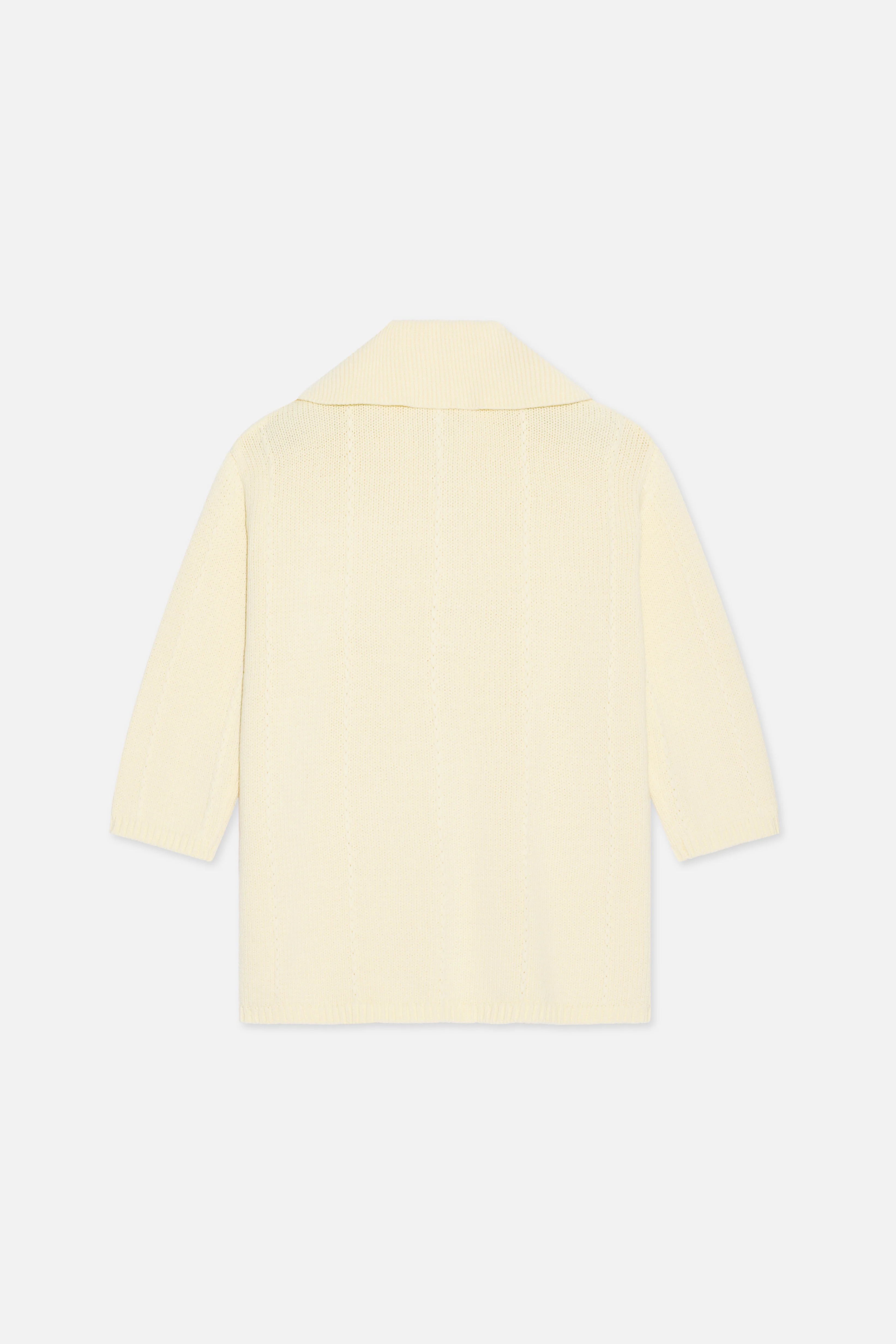Knitted Collar Cardigan | Porcelain - Image 6