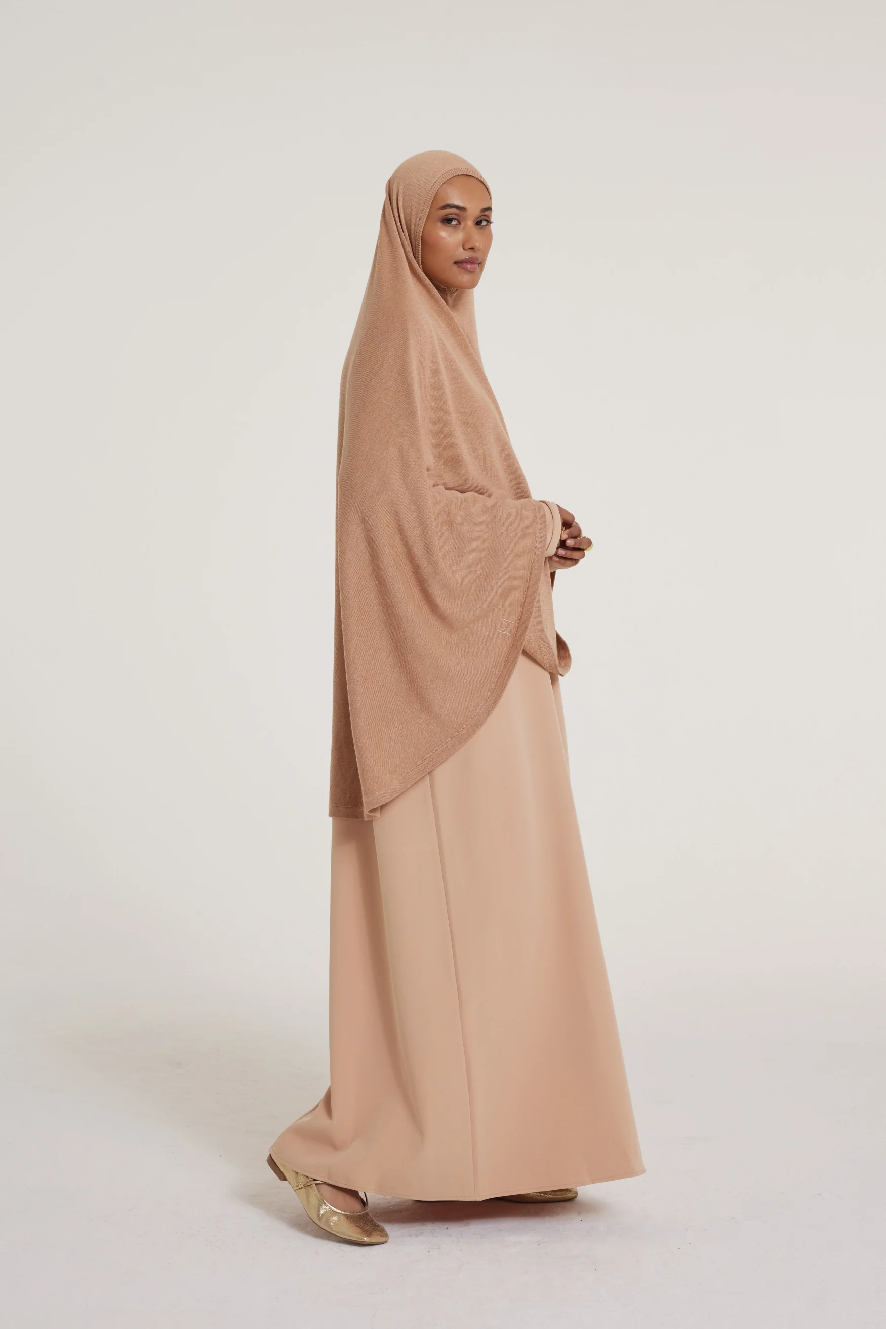 Knitted Khimaar | Dusty Peach - Image 2