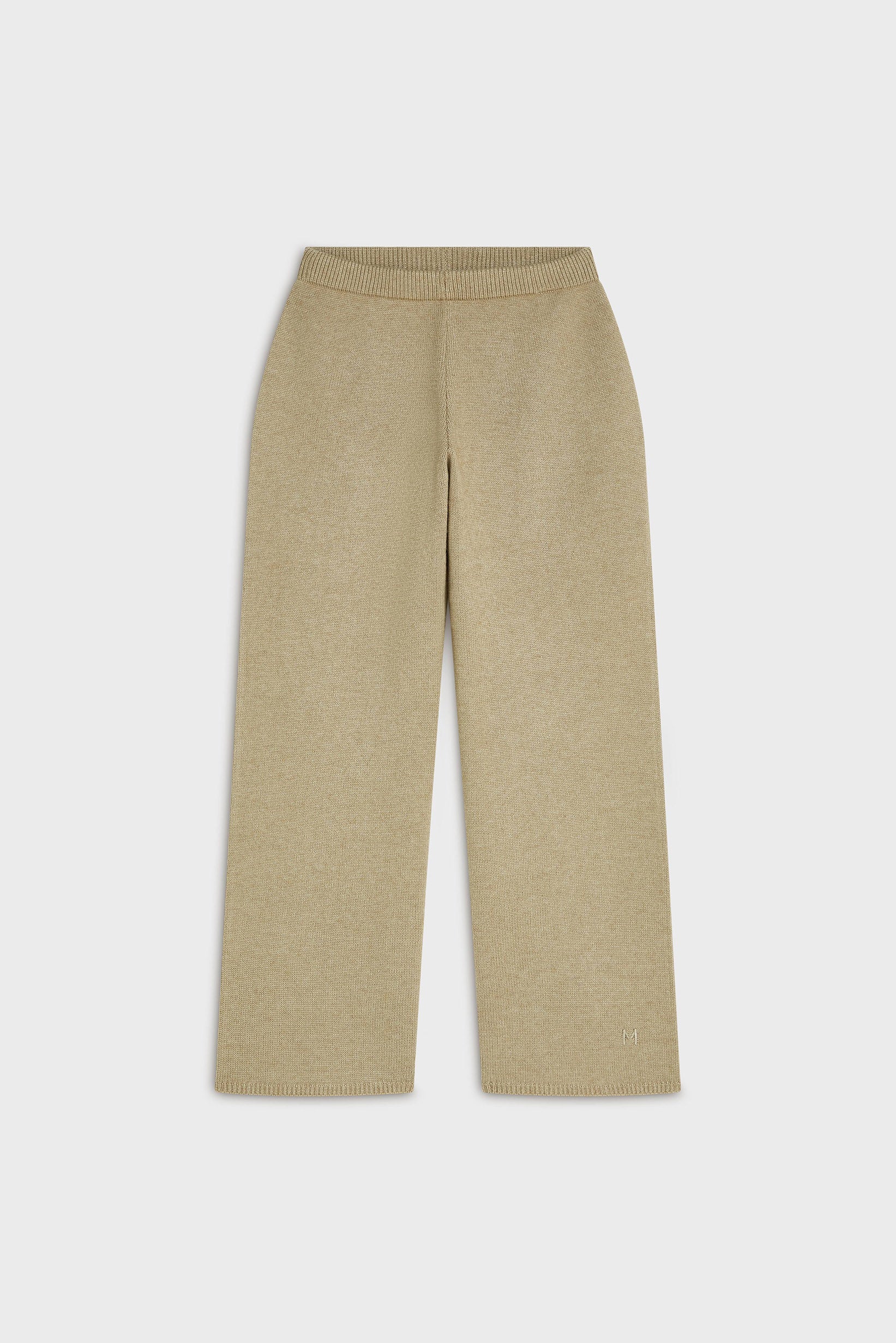Knitted Straight Pants | Mink - Image 3