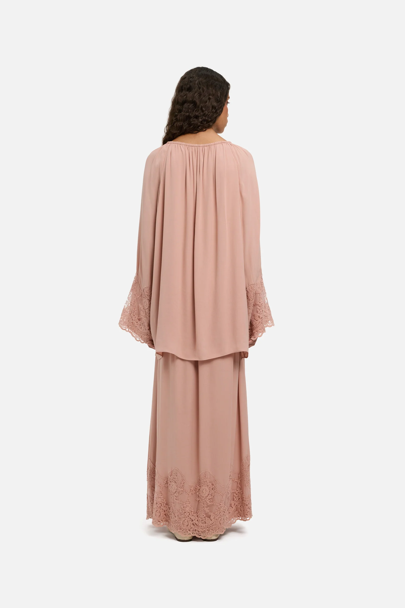 Lace Detailed Skirt | Deep Rose - Image 3