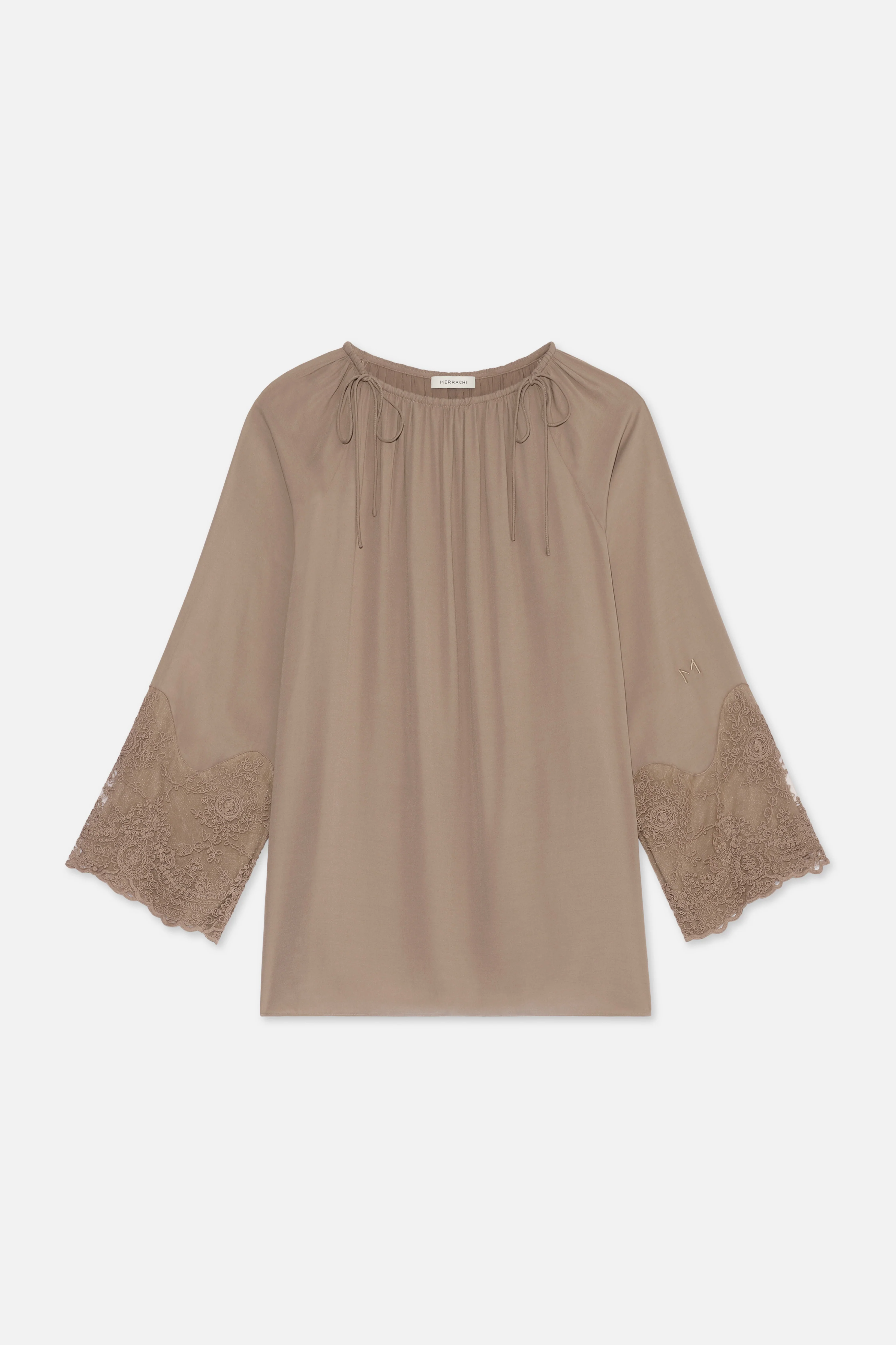 Lace Detailed Top | Khaki - Image 5