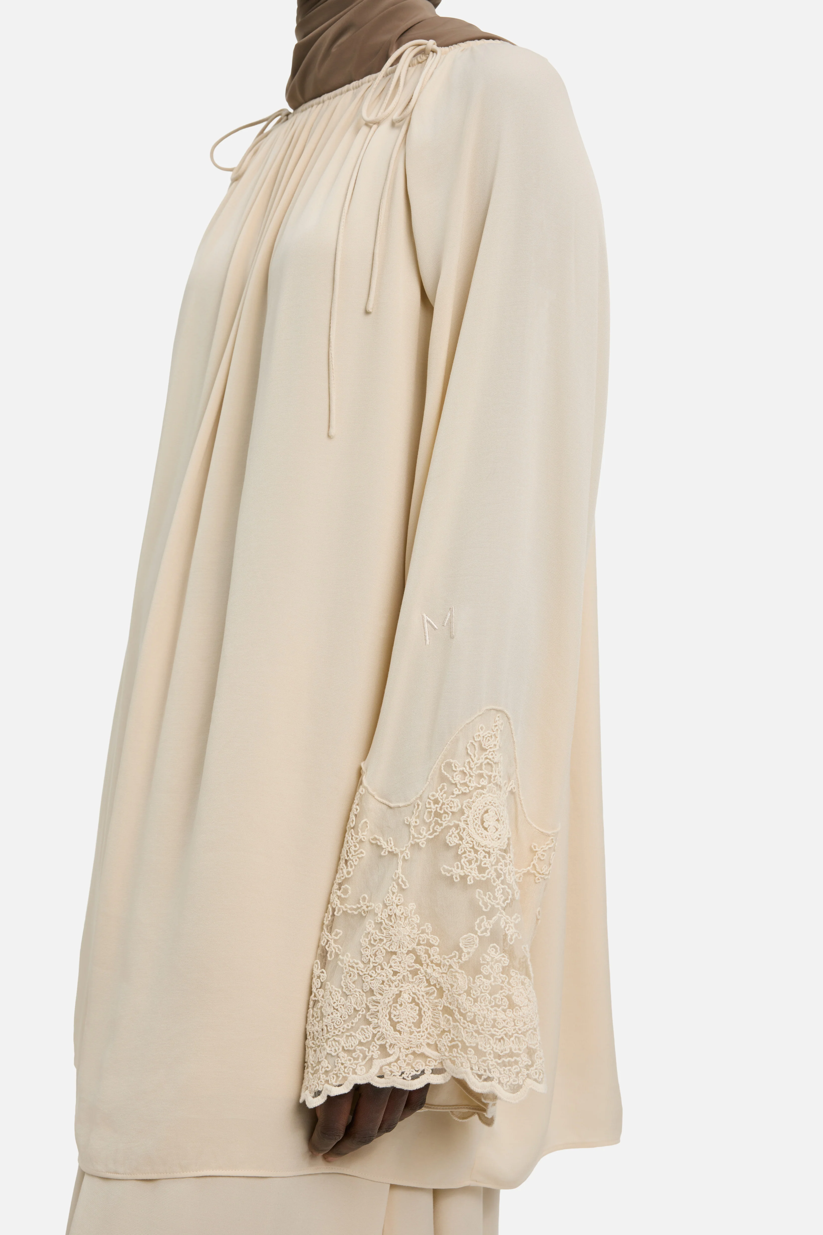 Lace Detailed Top | Sand - Image 4
