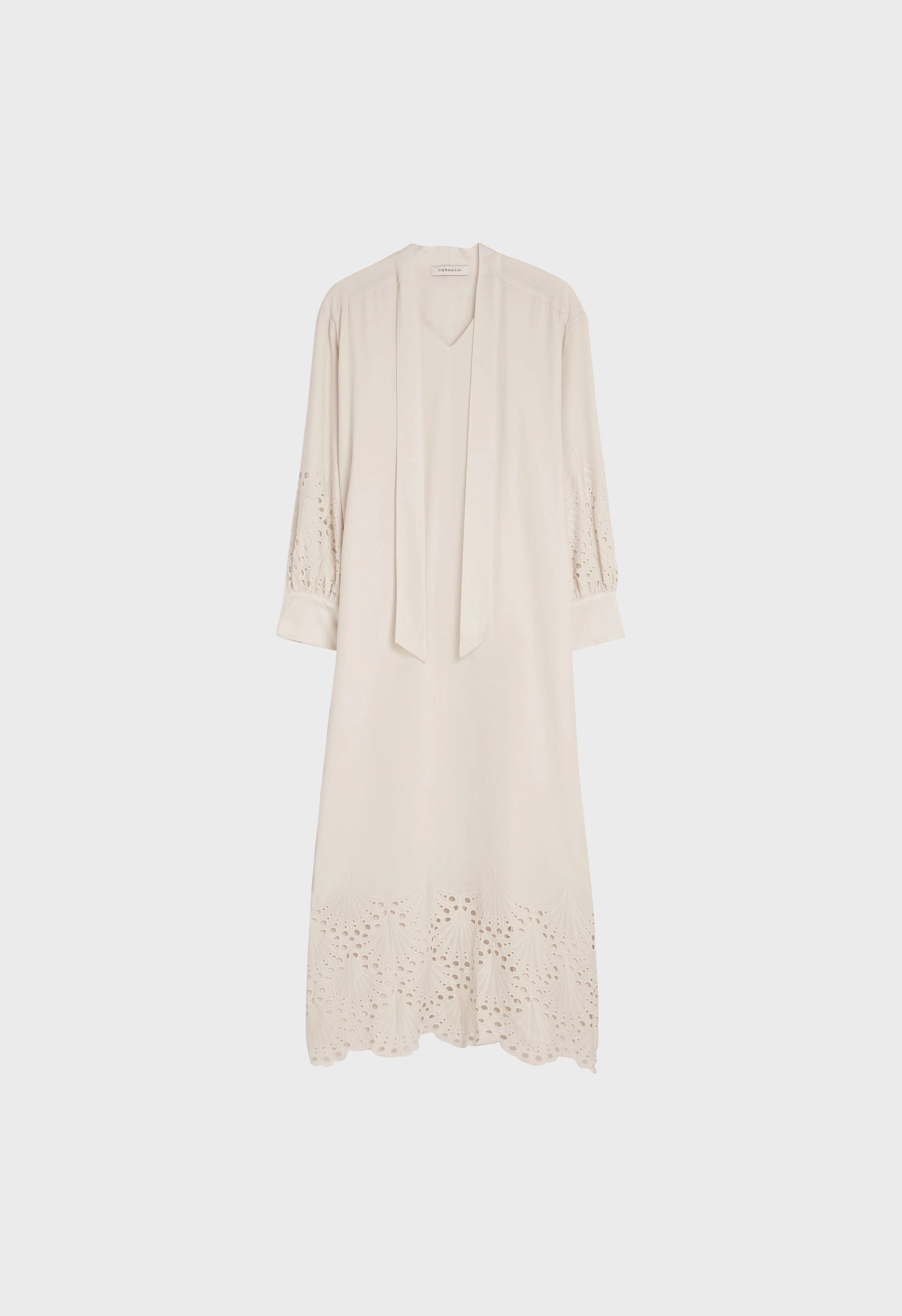 Lace Insert Dress | Moon Grey - Image 3