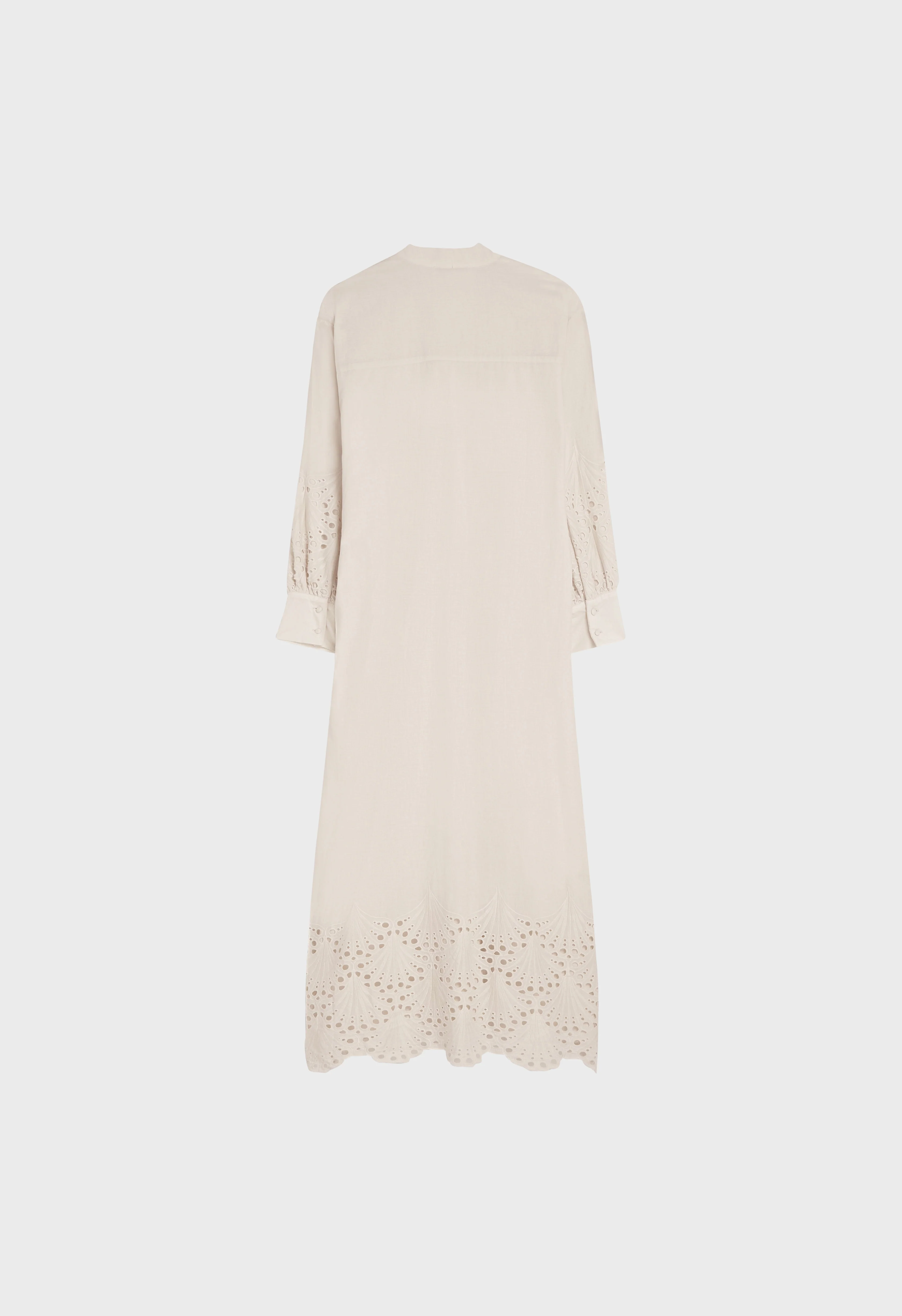 Lace Insert Dress | Moon Grey - Image 4