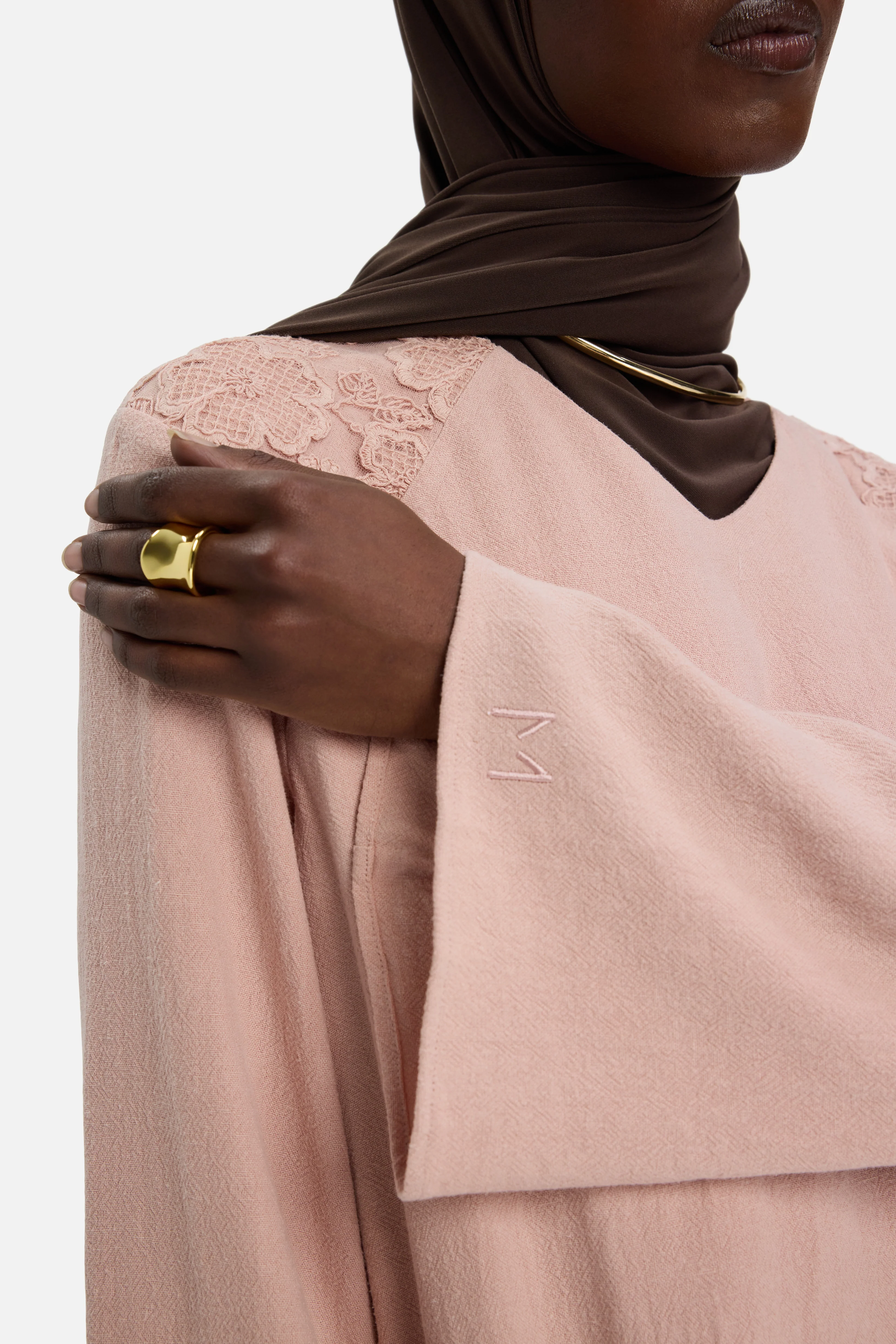 Lace Trim Dress | Deep Rose - Image 4