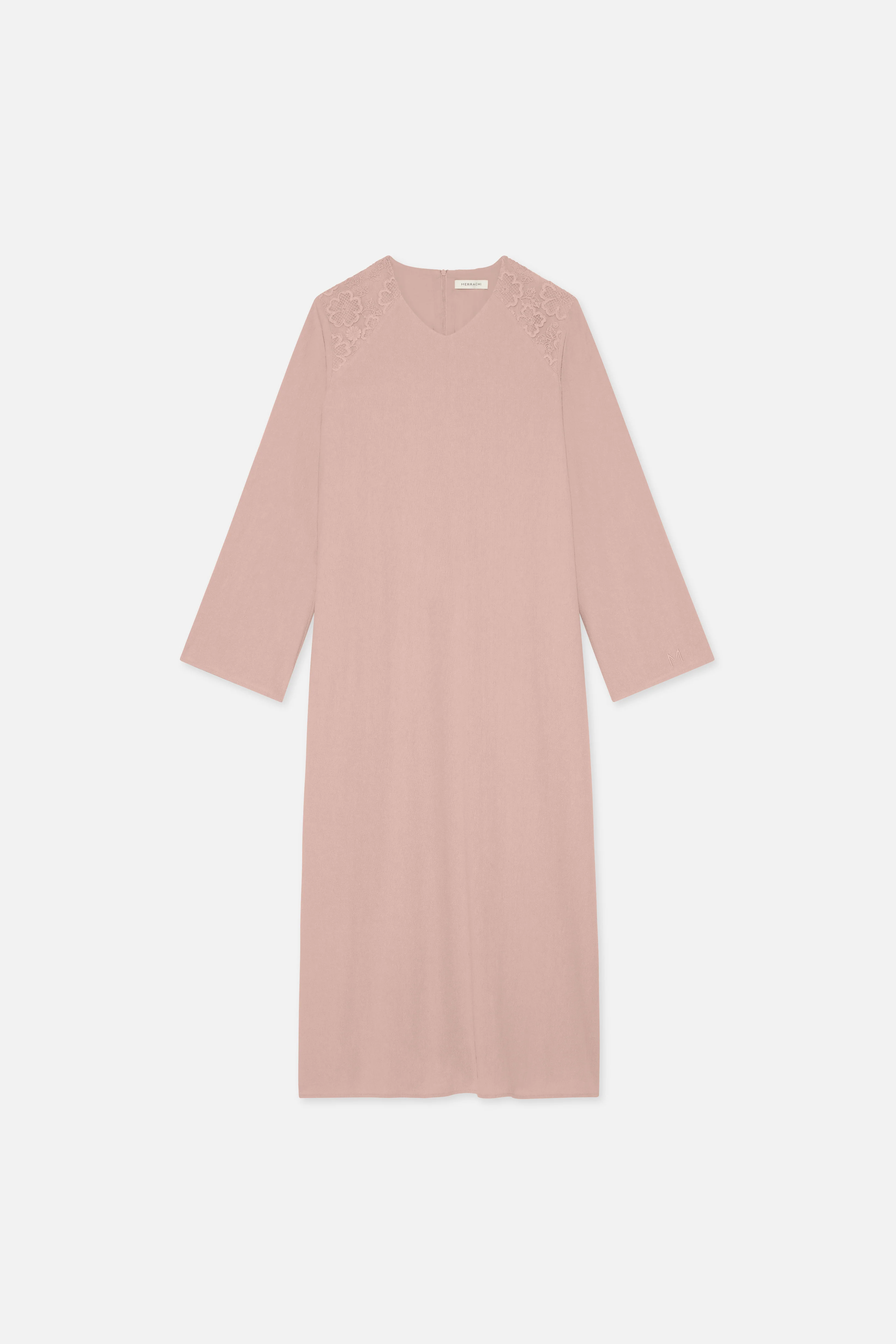 Lace Trim Dress | Deep Rose - Image 5